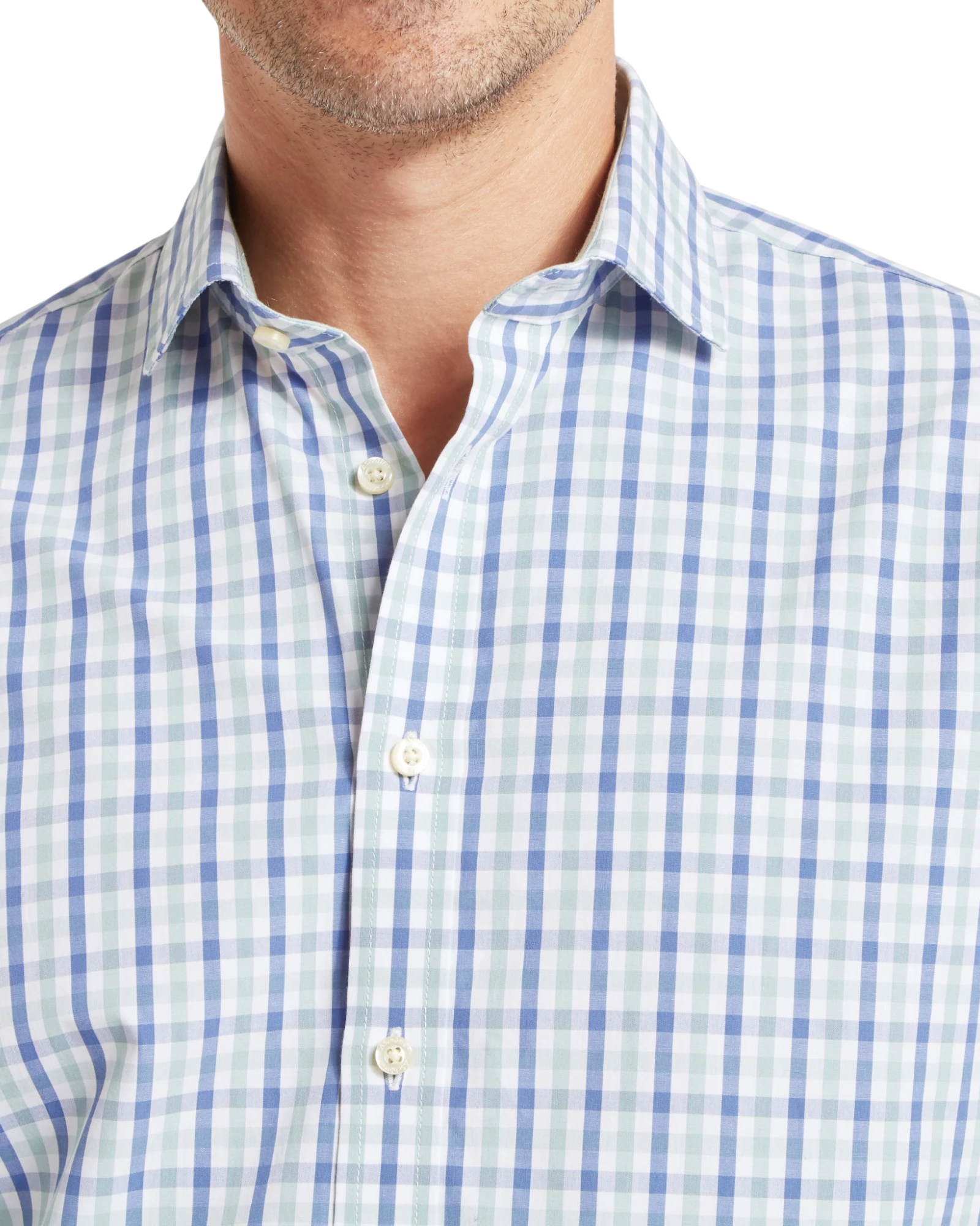Hebden Tailored Shirt - Mist Blue/Vintage Indigo Check