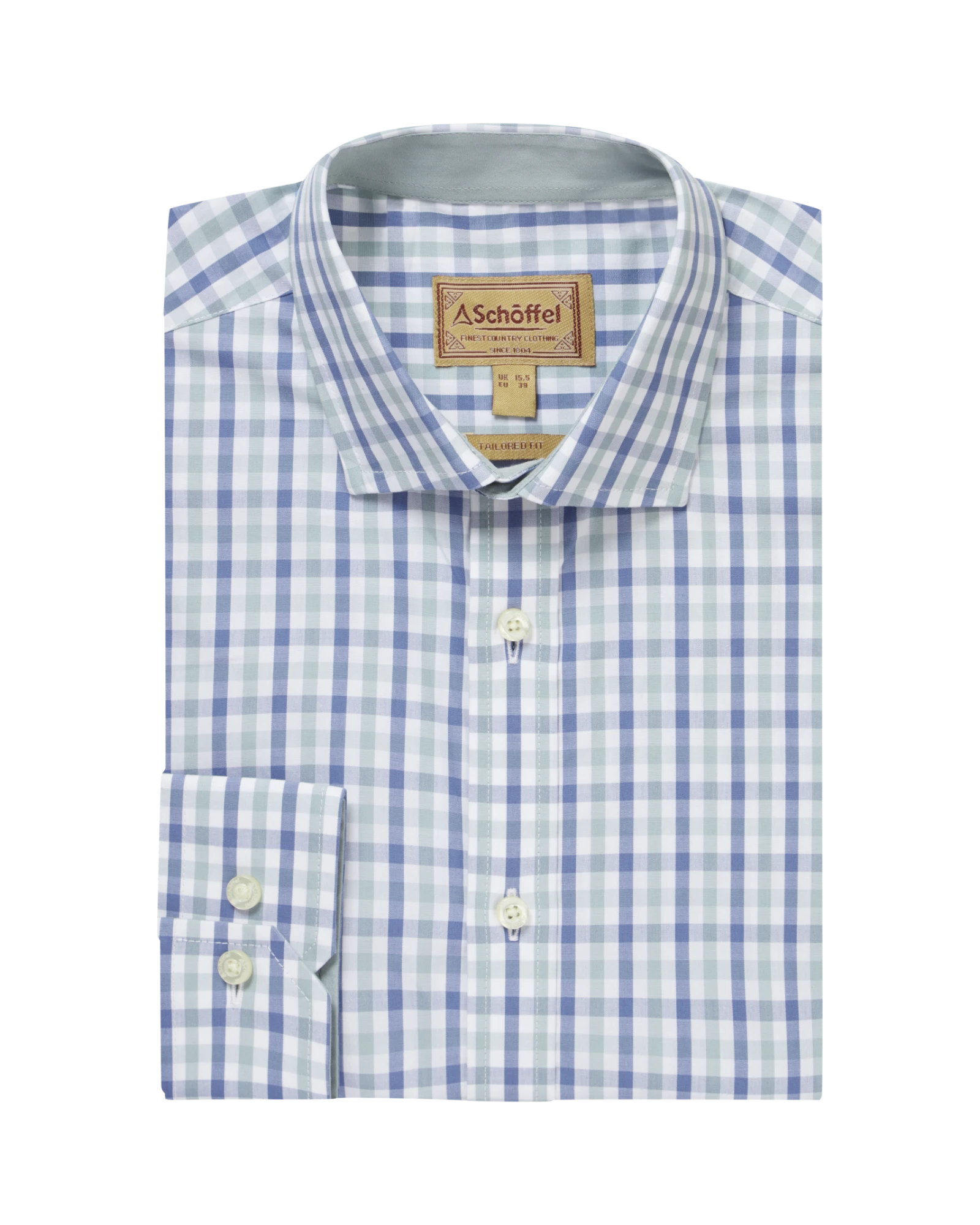 Hebden Tailored Shirt - Mist Blue/Vintage Indigo Check