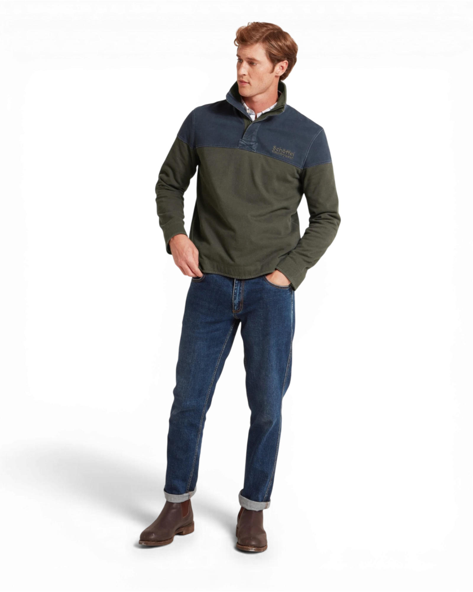 Helford Heritage Sweatshirt - Peat Green