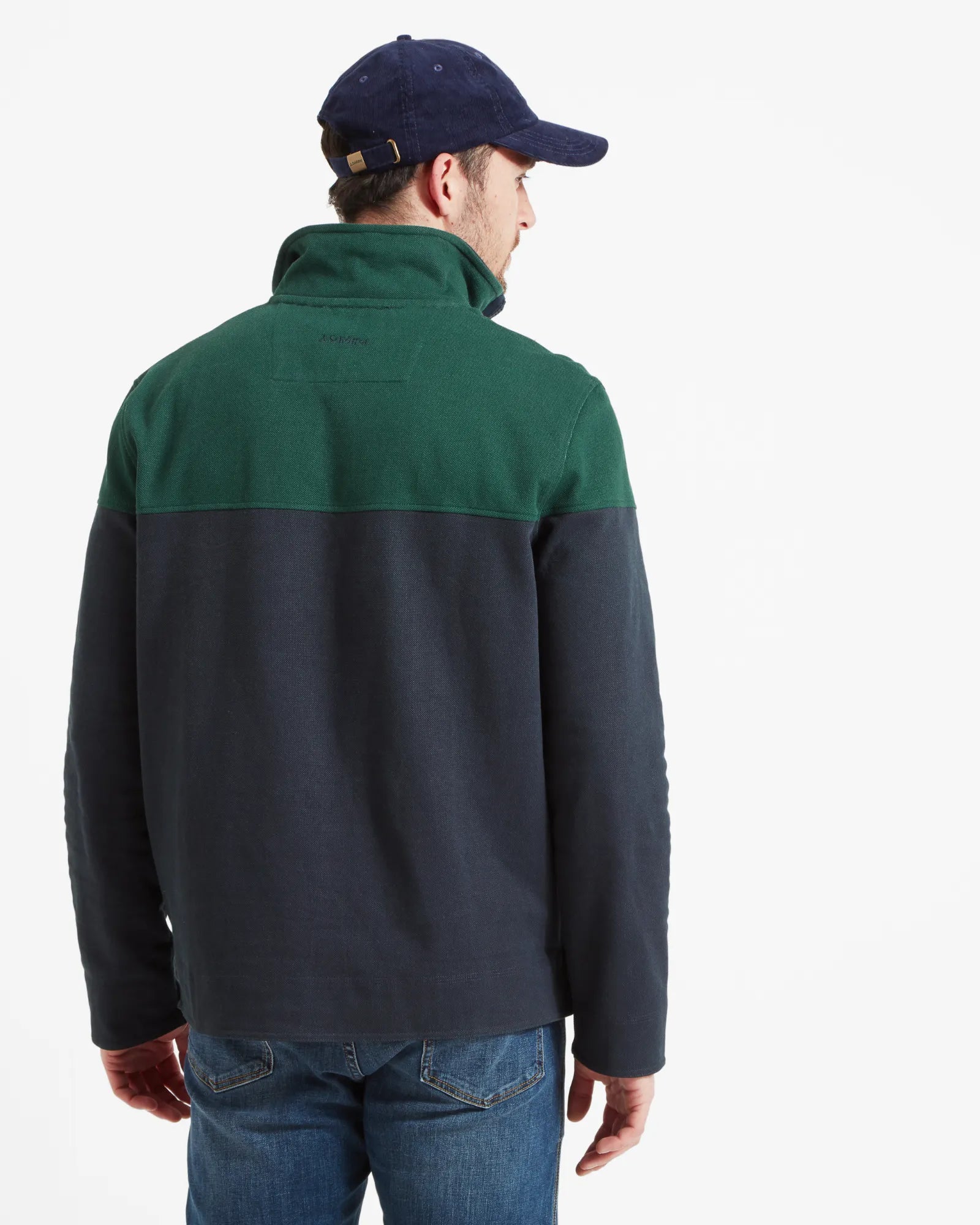 Helford Sweatshirt - Navy/Pine Green