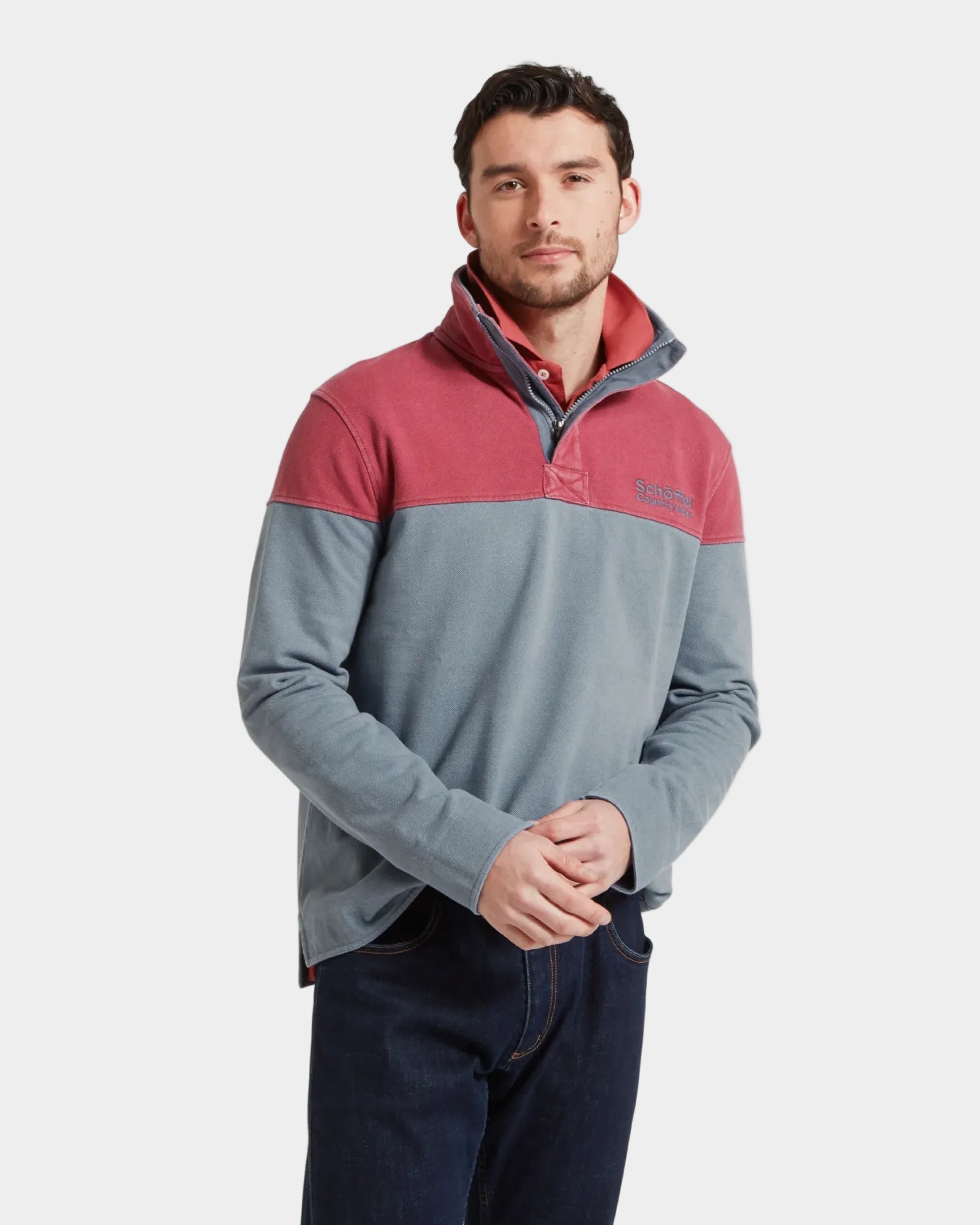 Helford Sweatshirt - Red/Blue