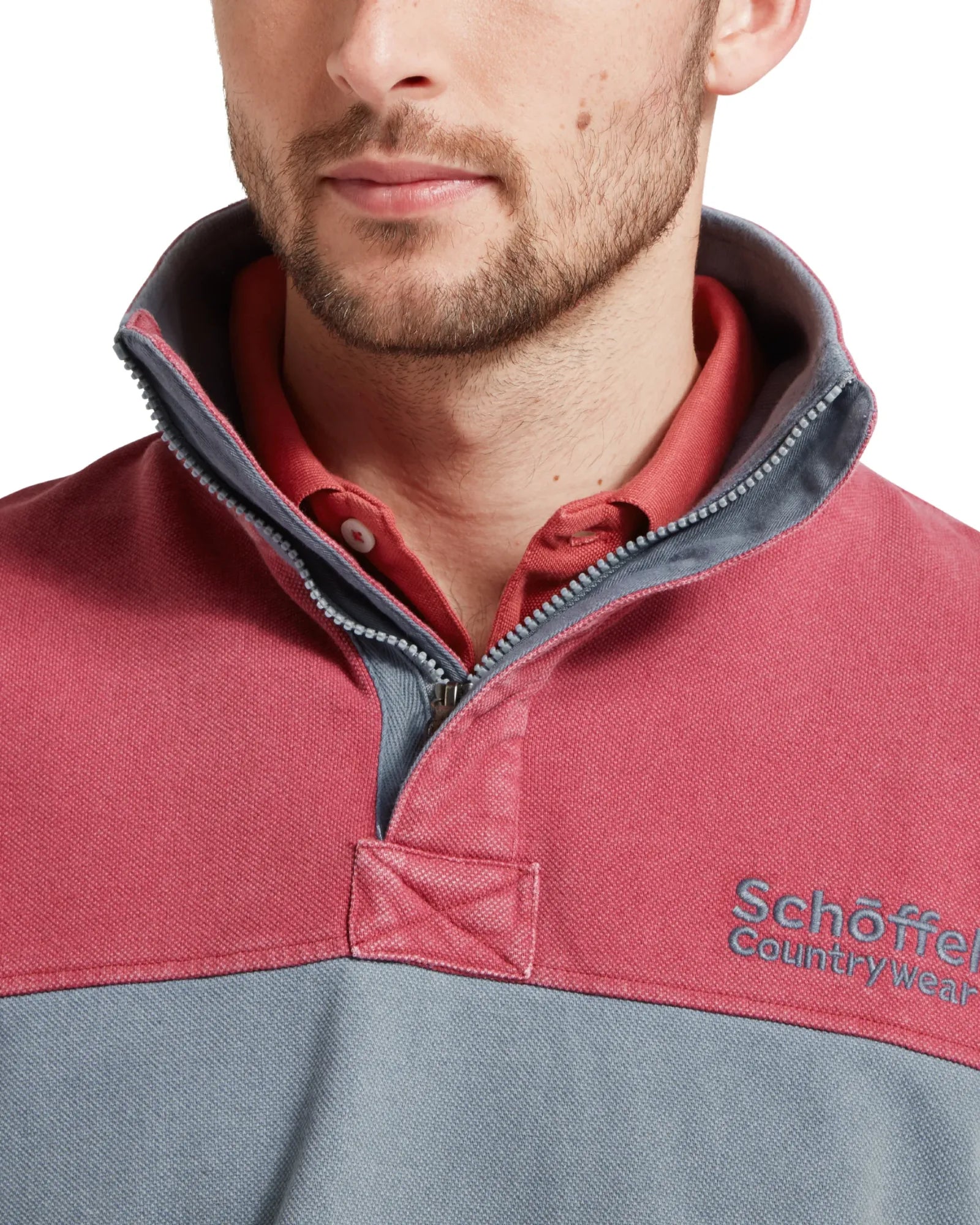 Helford Sweatshirt - Red/Blue
