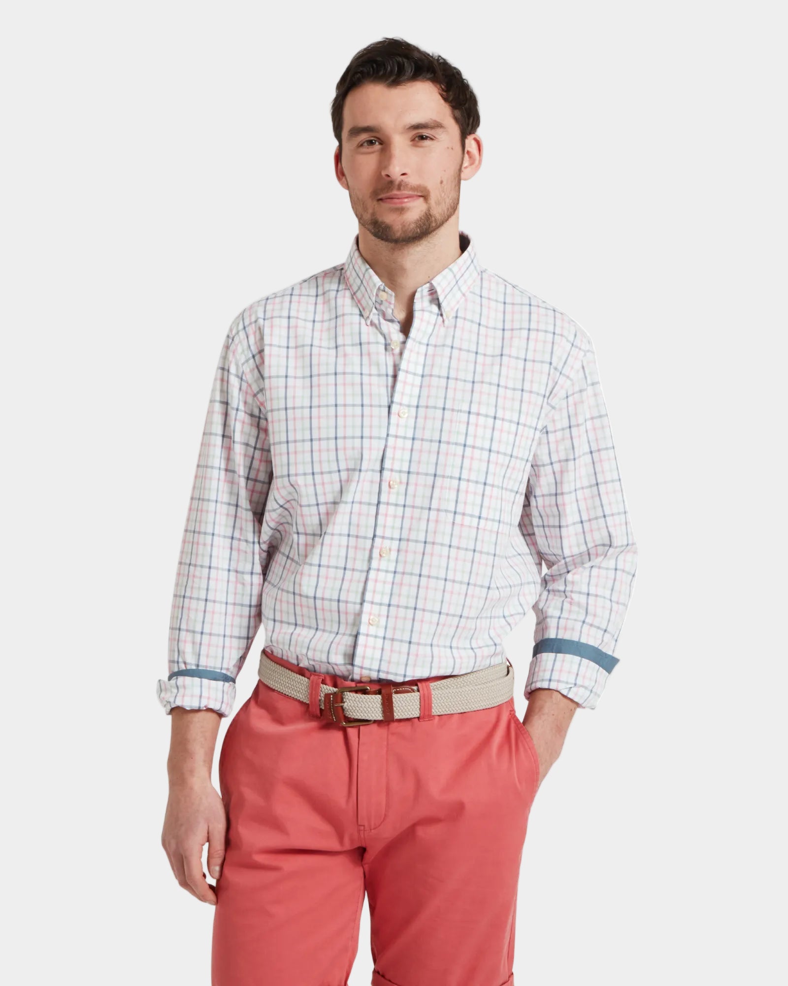 Holkham Classic Shirt - Blue/Red