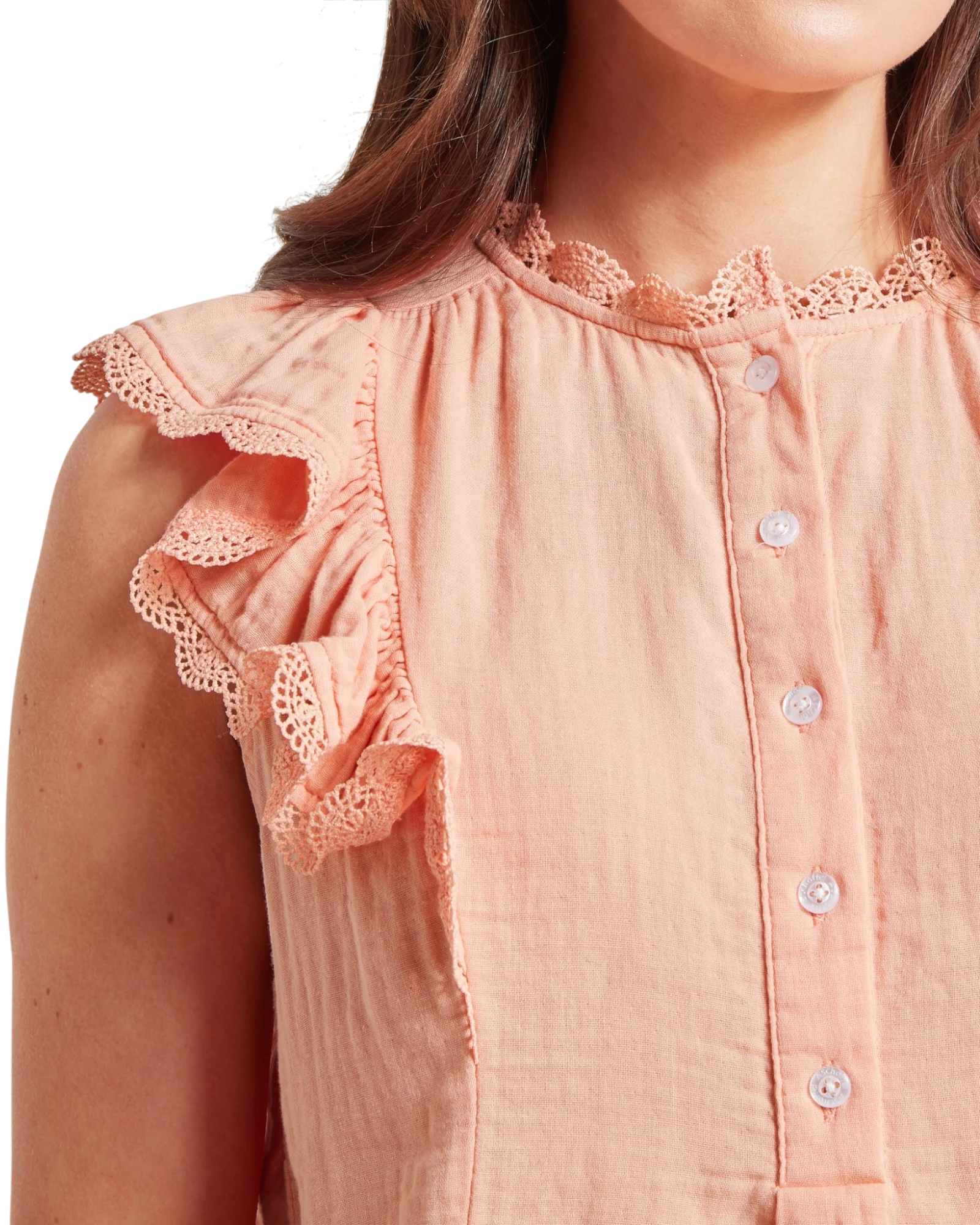 Jasmine Blouse - Coral Peach