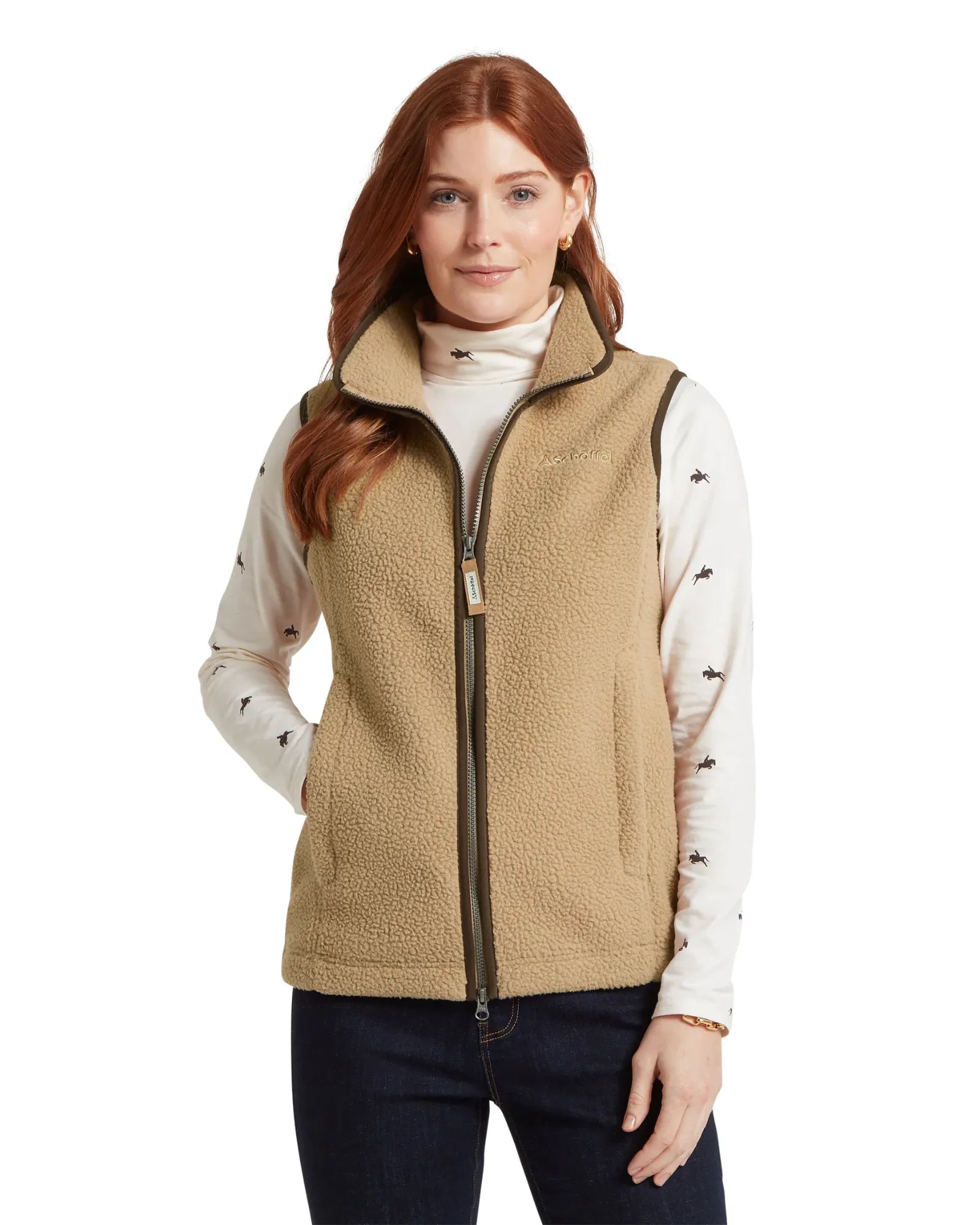 Lyndon Retro Fleece Gilet - Tan
