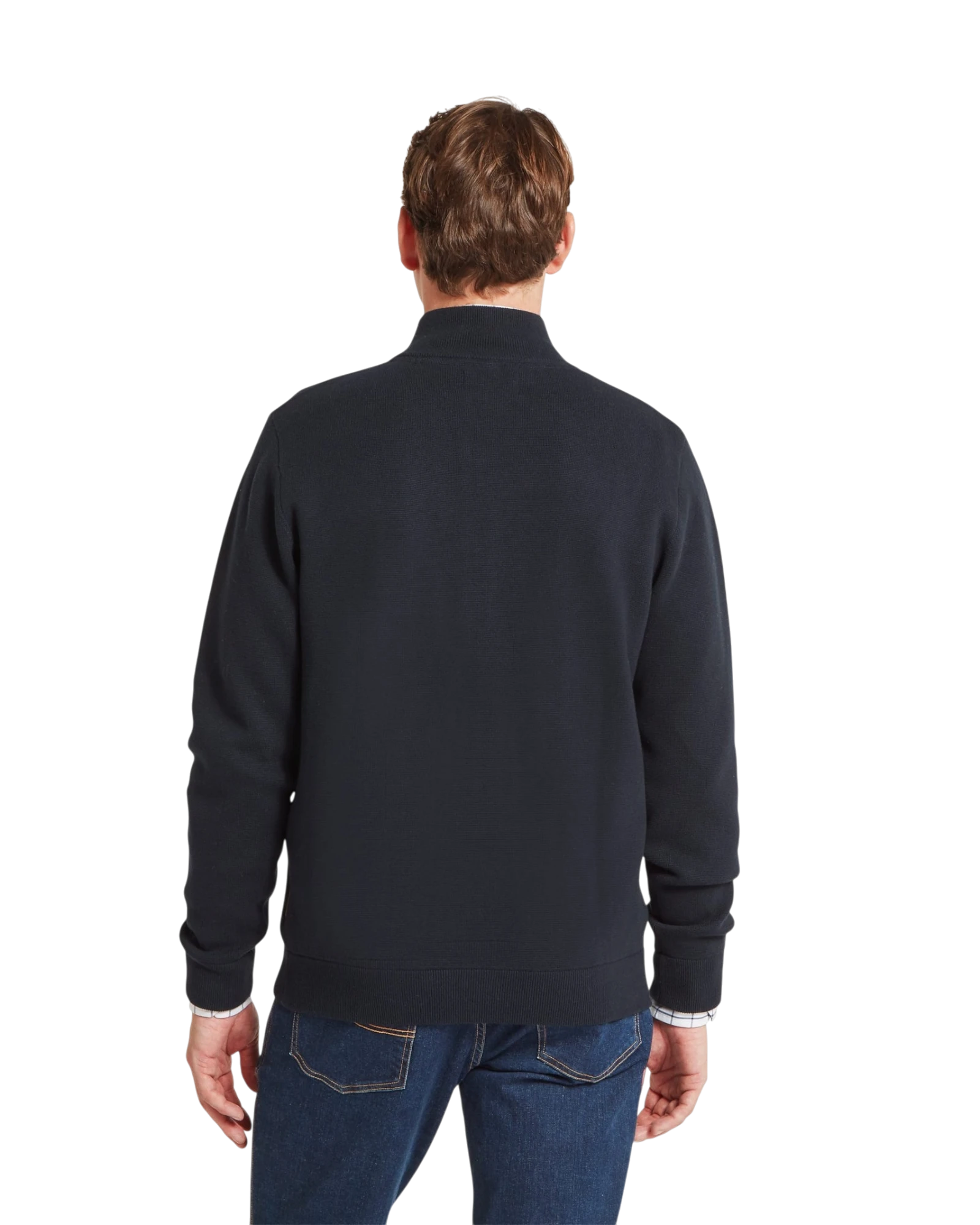 Marlow Full Zip Jumper - Navy