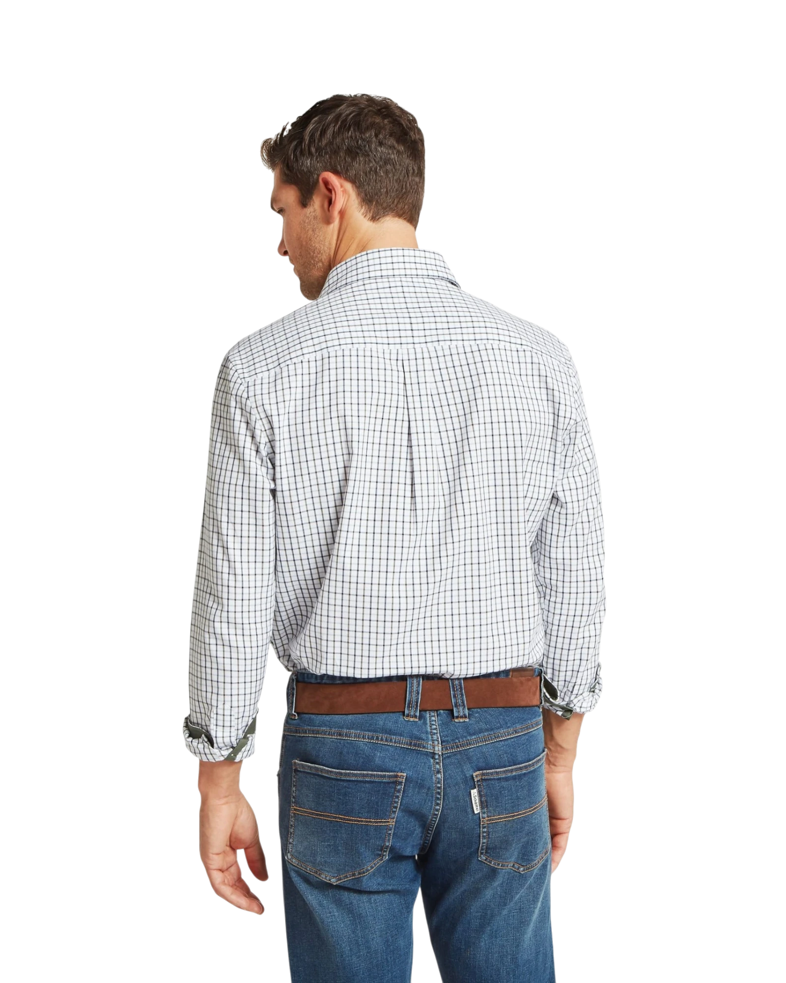 Milton Tailored Shirt - Blueberry/Dark Khaki Green