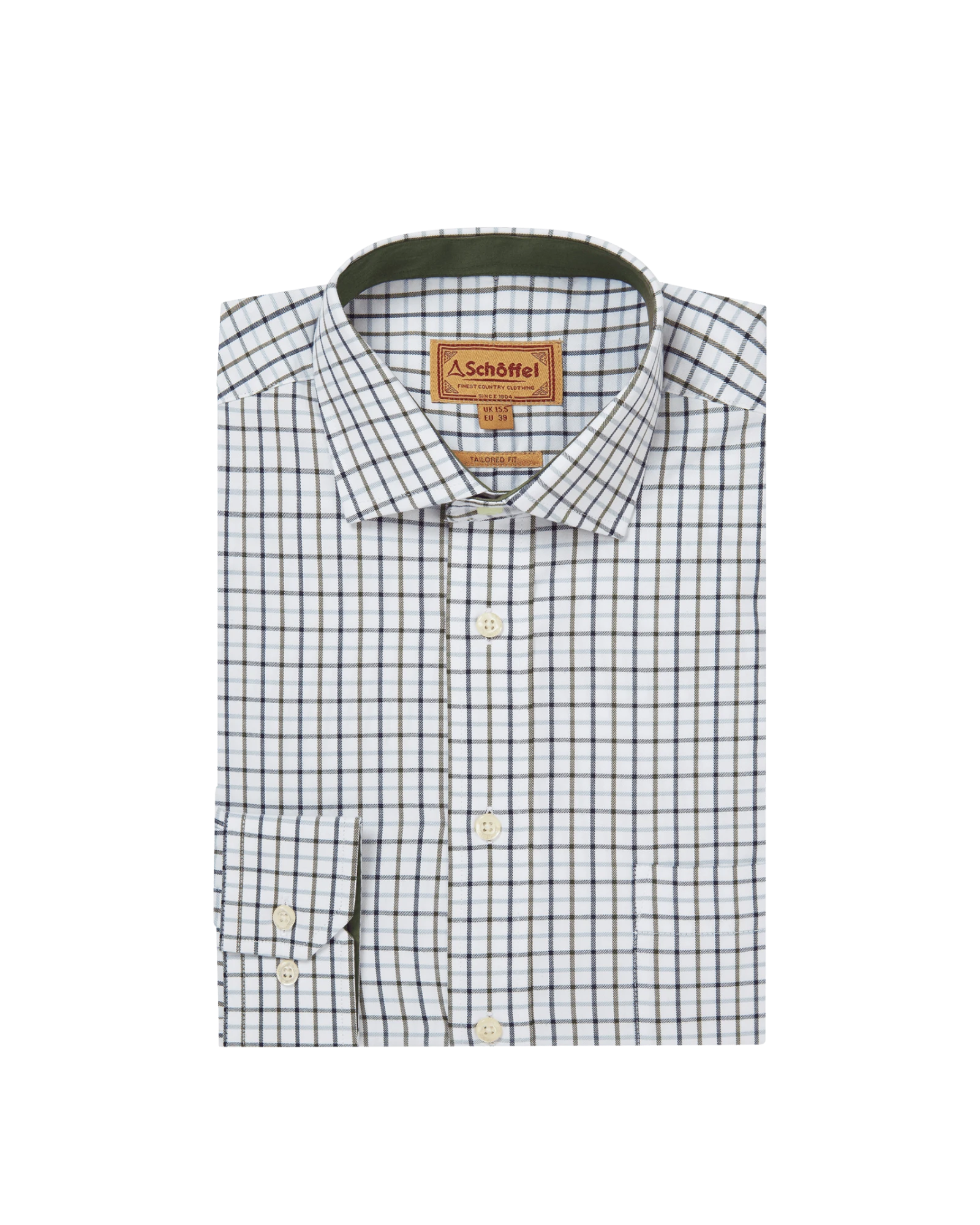 Milton Tailored Shirt - Blueberry/Dark Khaki Green