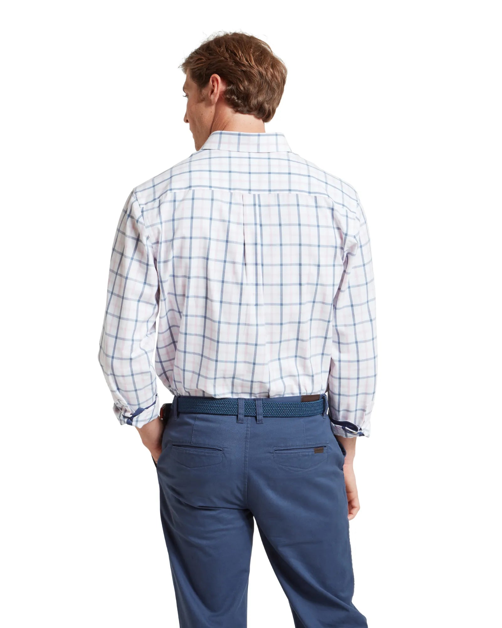 Polstead Shirt - French Navy/Pale Blue/Pale Pink