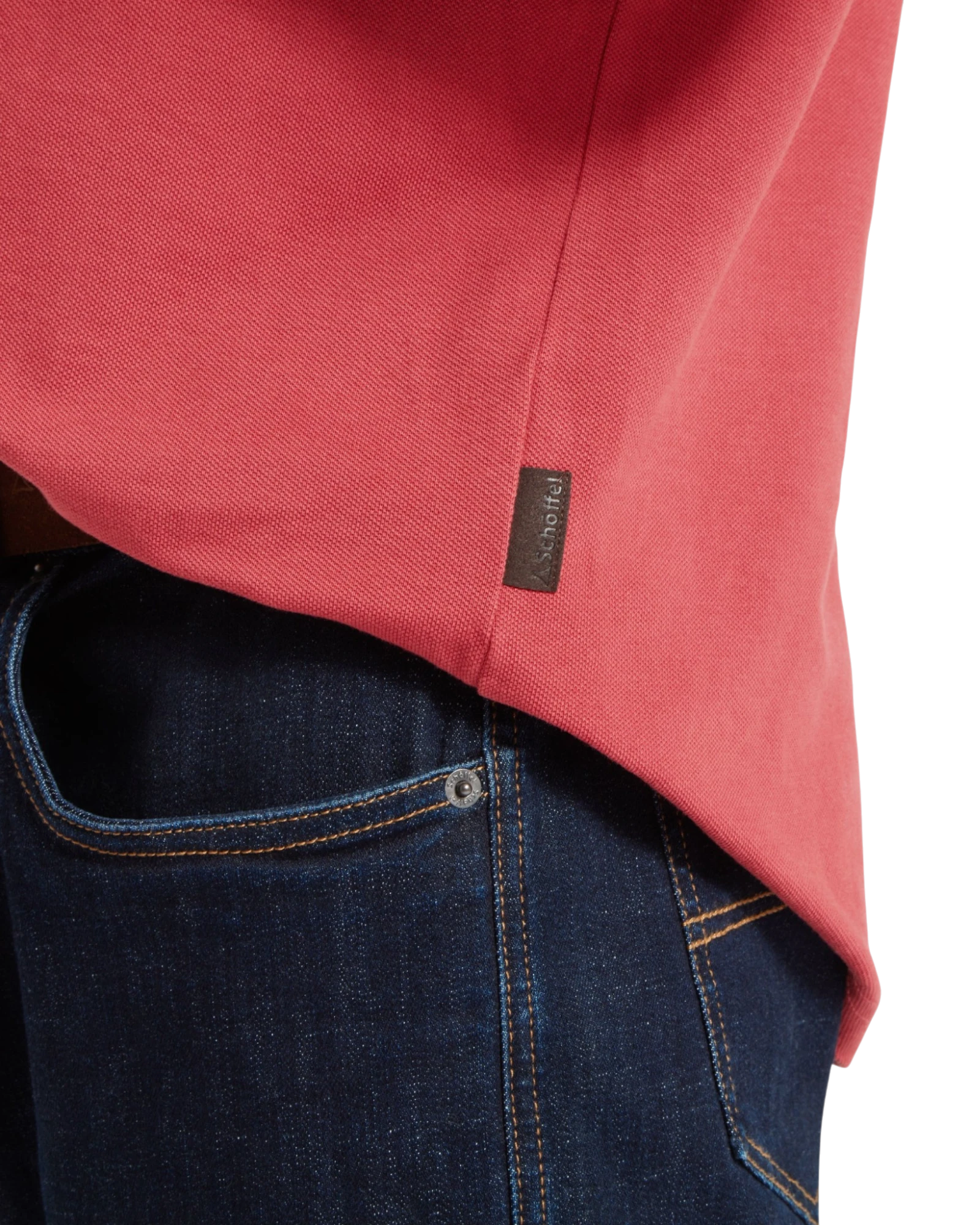 St Ives Garment Dyed Polo Shirt - Slate Red