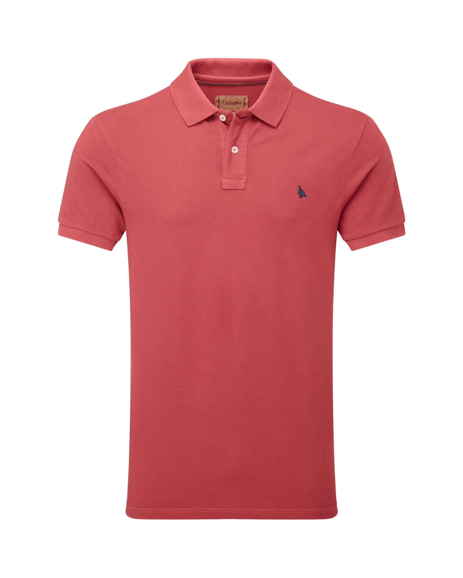 St Ives Garment Dyed Polo Shirt - Slate Red