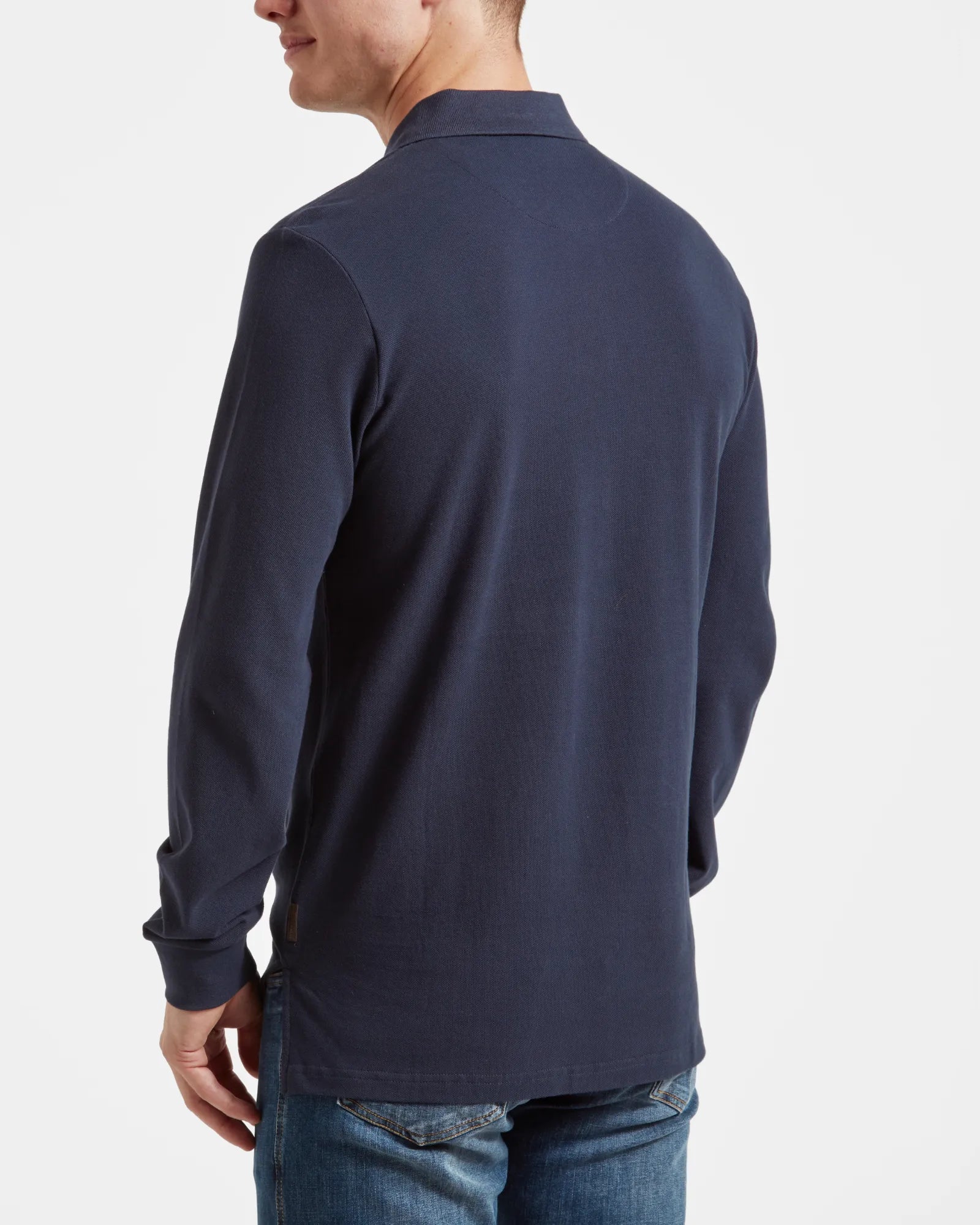 St Ives Long Sleeve Polo Shirt - Navy