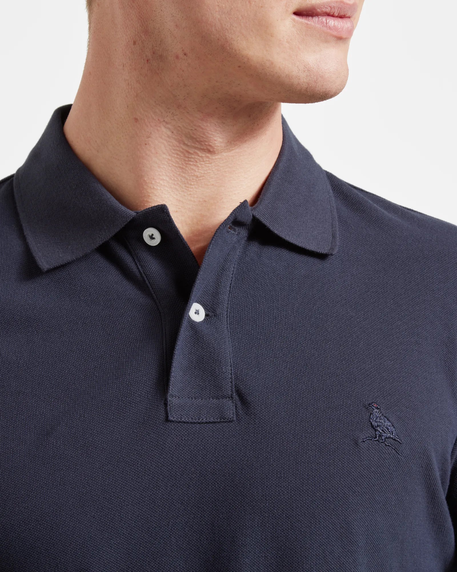 St Ives Long Sleeve Polo Shirt - Navy