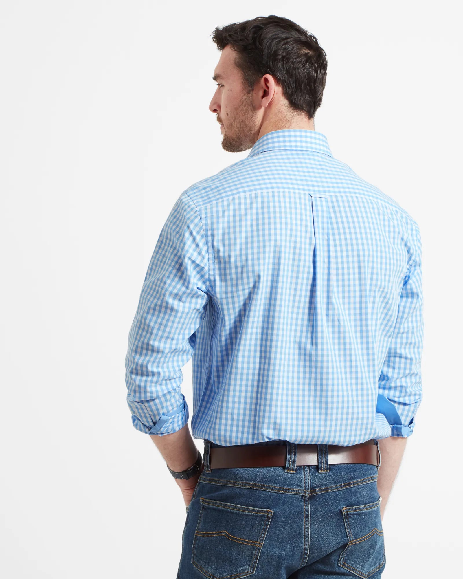 Thorpeness Tailored Shirt - Blue Check