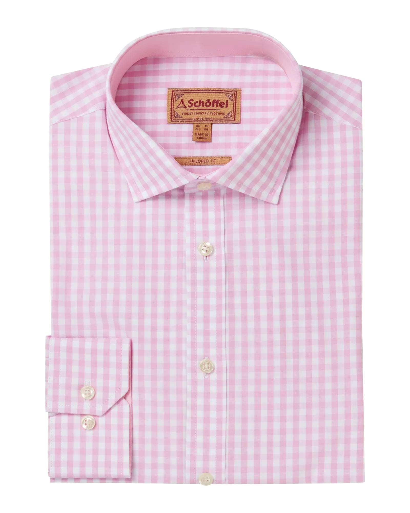Thorpeness Tailored Shirt - Pink Check