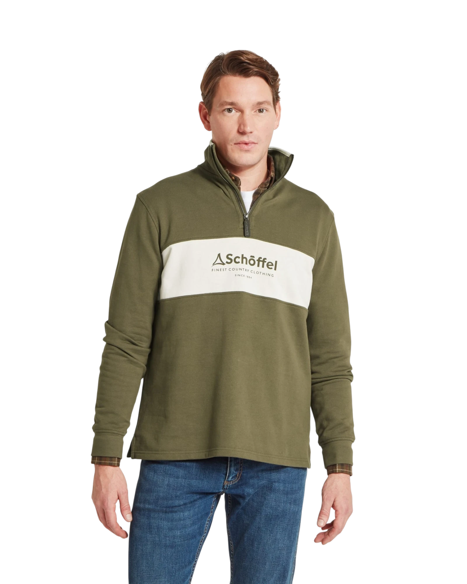 Trencrom Quarter Zip Jumper - Dark Khaki Green