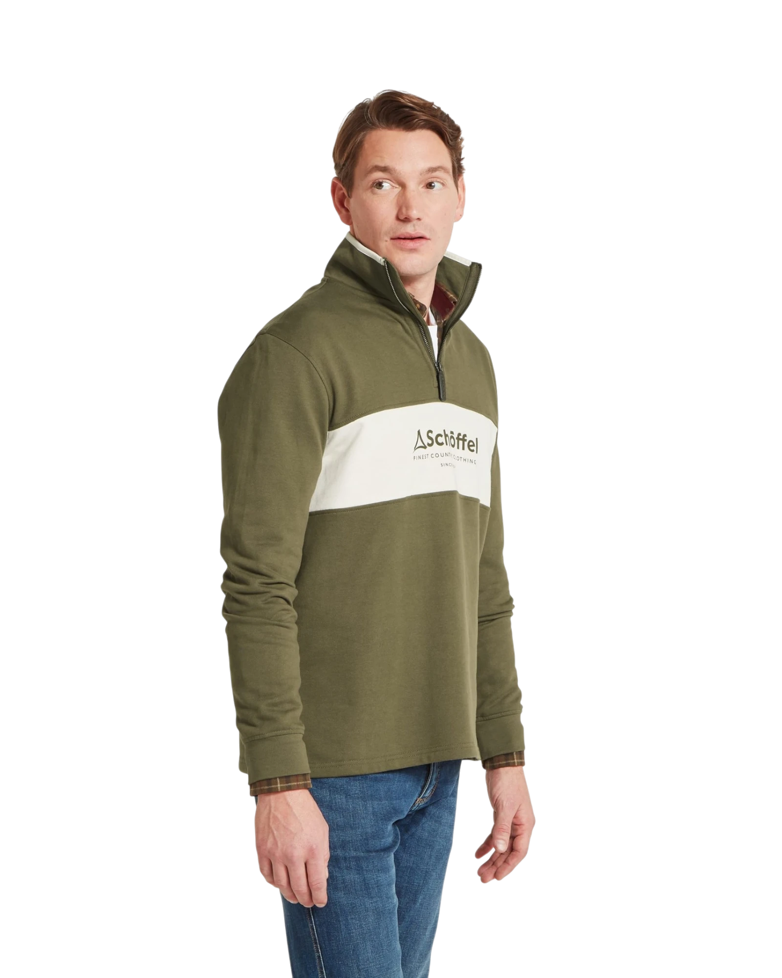 Trencrom Quarter Zip Jumper - Dark Khaki Green