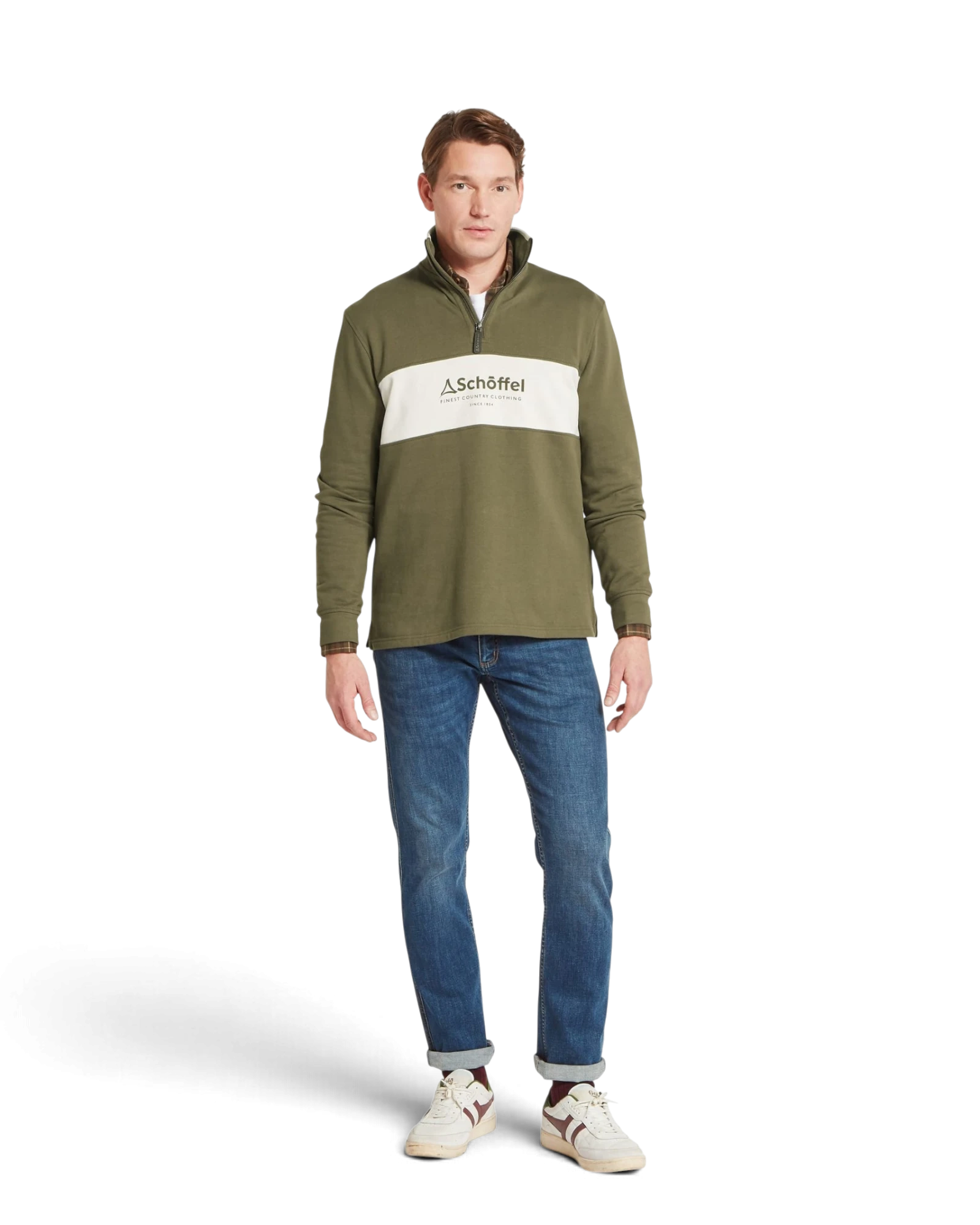 Trencrom Quarter Zip Jumper - Dark Khaki Green