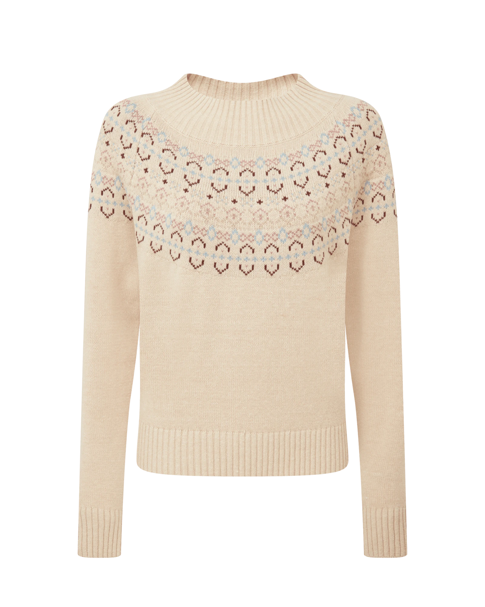 Tresness Fairisle Jumper - Port/Lake Blue