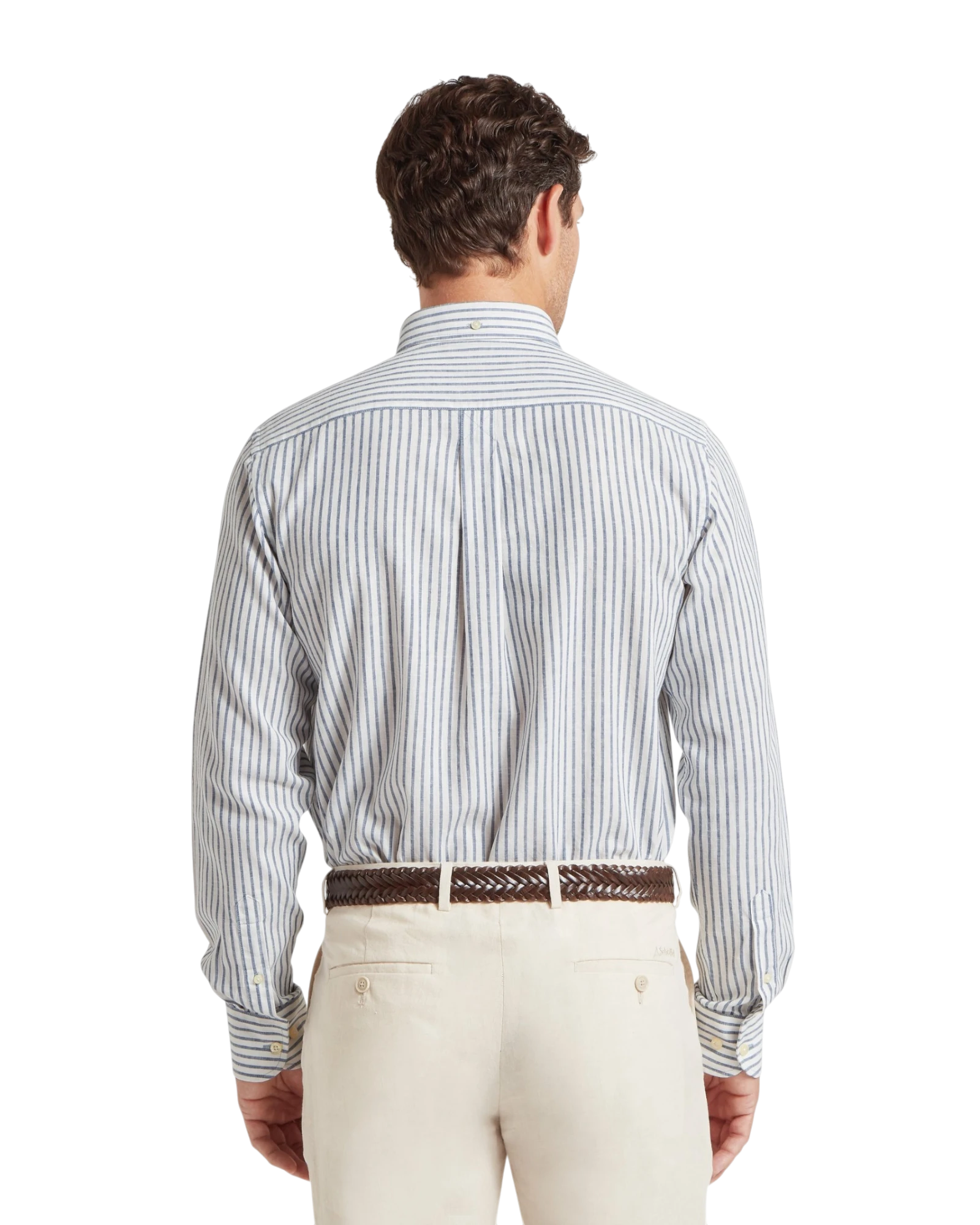 Walsingham Linen Shirt - Blue Stripe