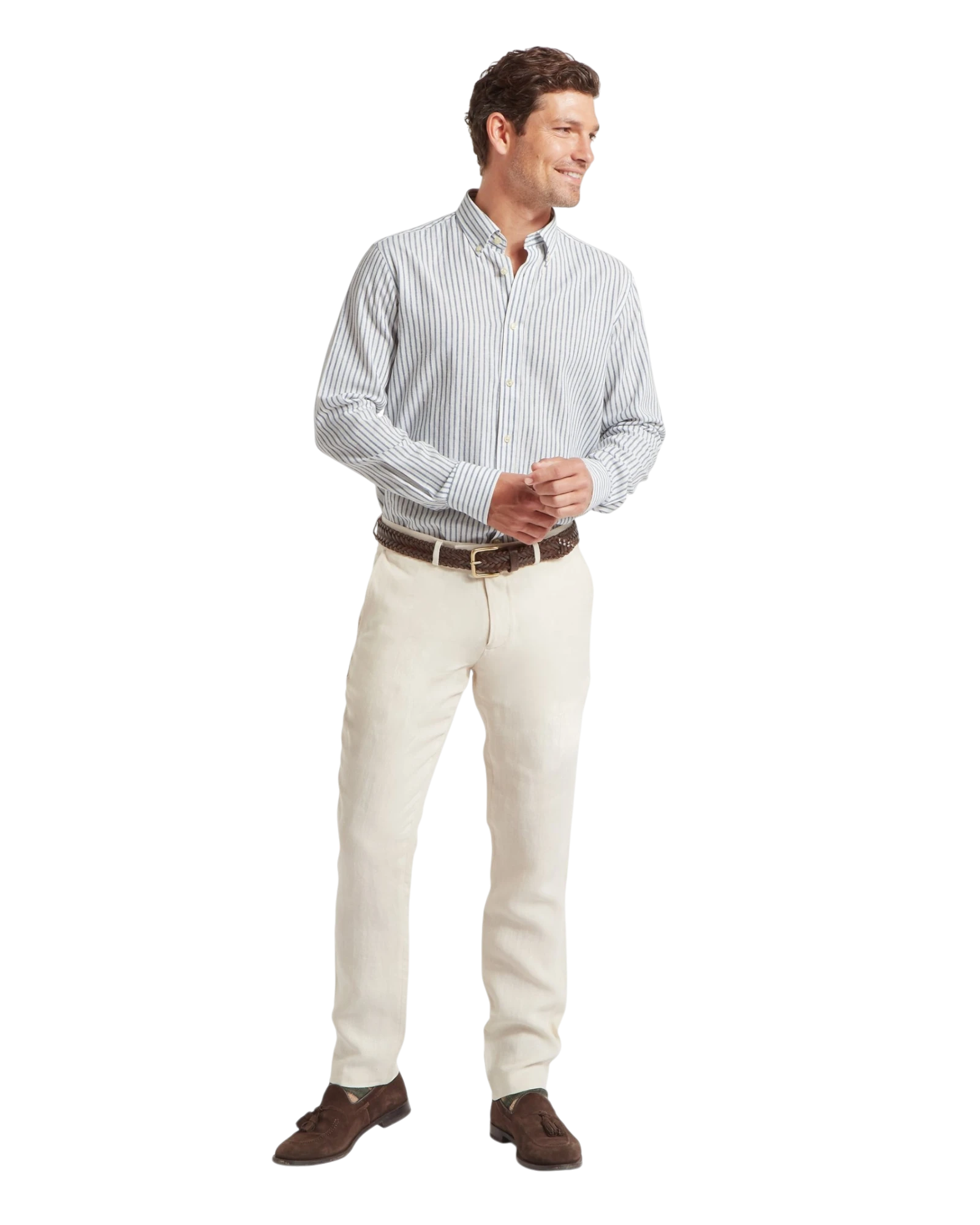 Walsingham Linen Shirt - Blue Stripe