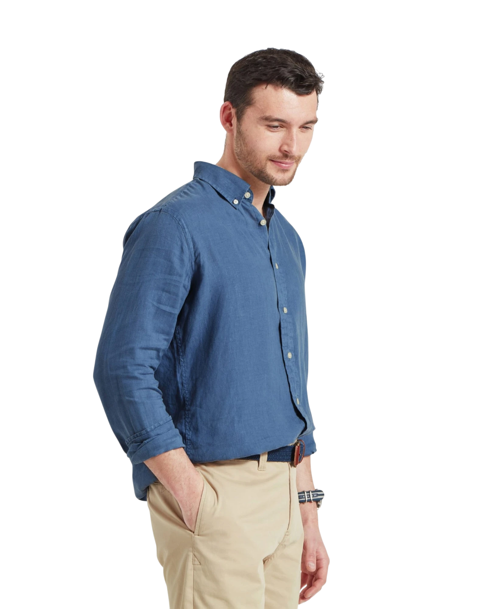 Walsingham Linen Shirt - French Navy