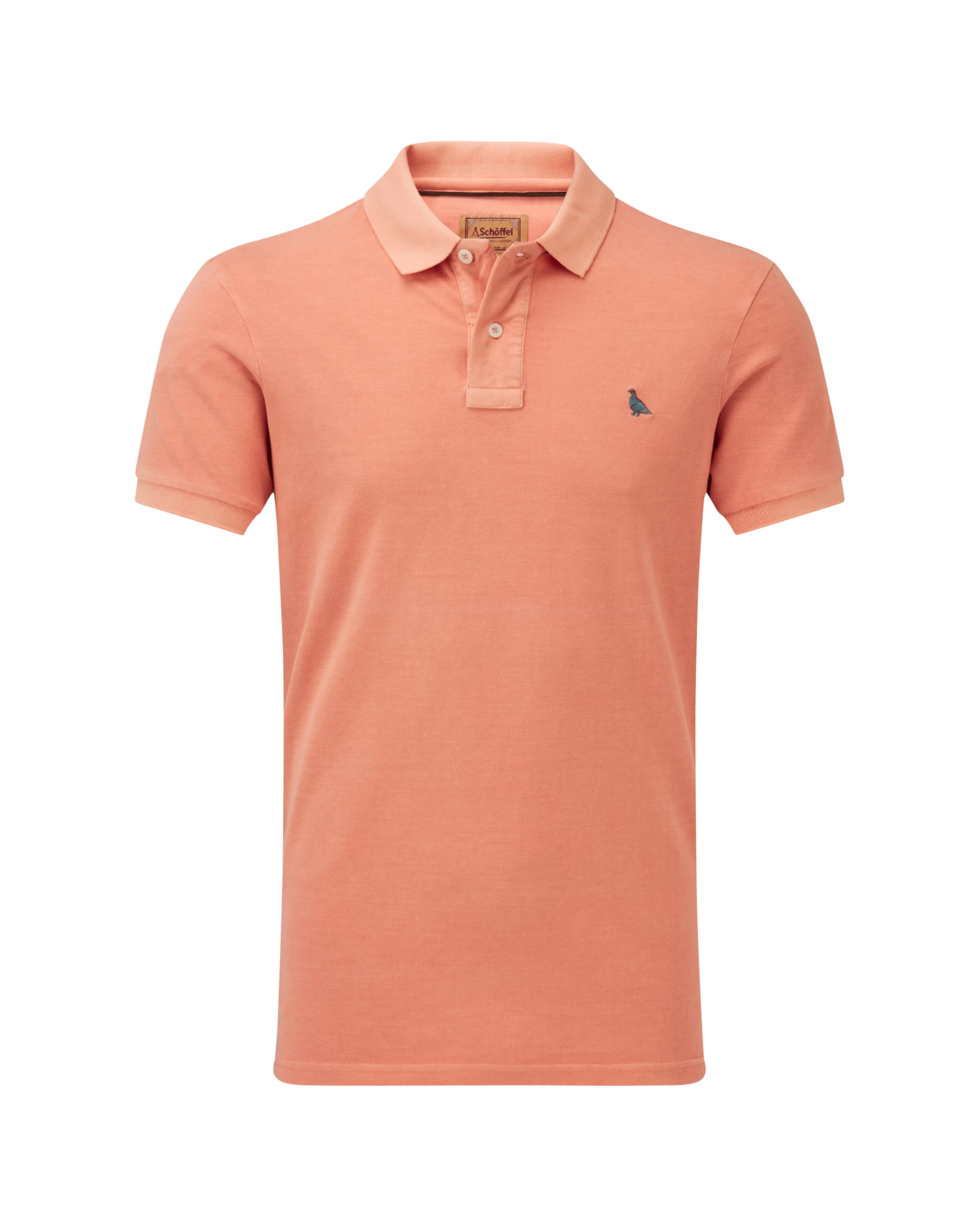 St Ives Garment Dyed Polo Shirt - Coral