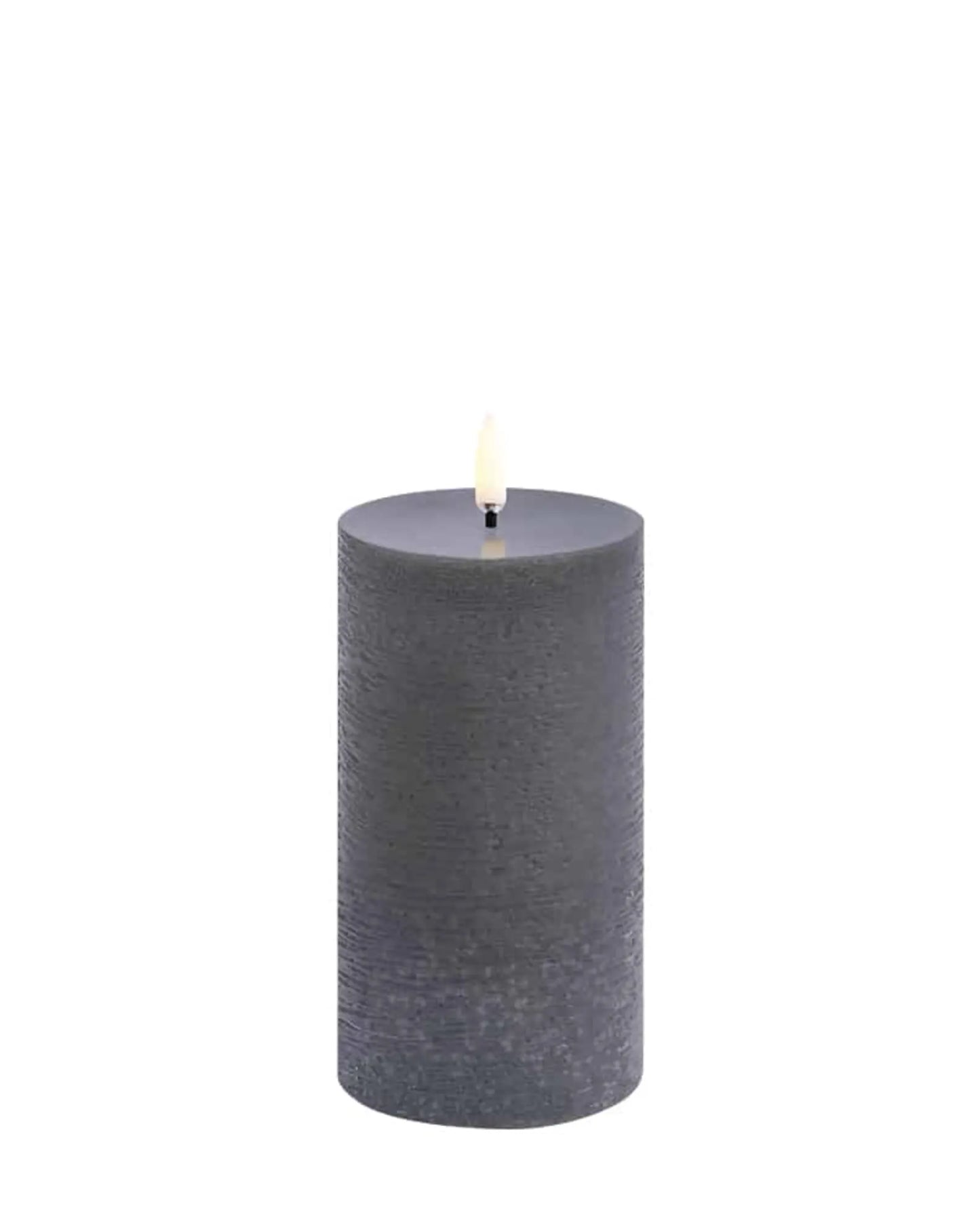 LED Pillar Candle - Rustic Grey