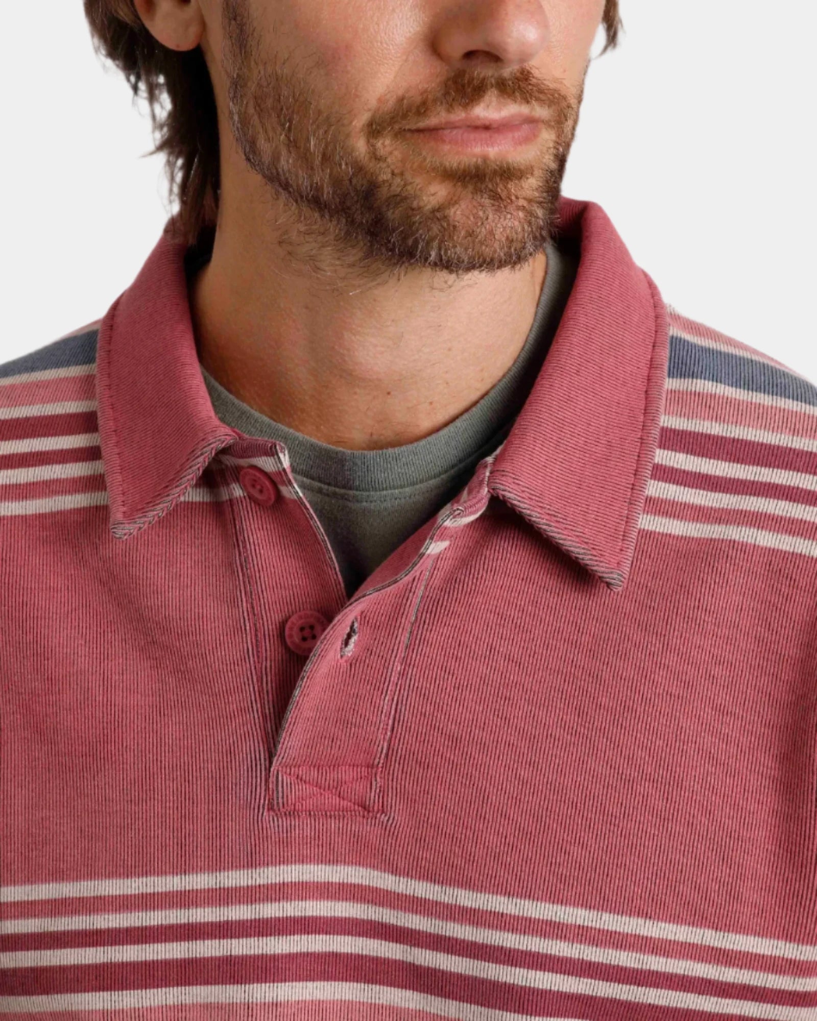 Caudale Baked Apple Heavyweight Stripe Rib Rugby Shirt