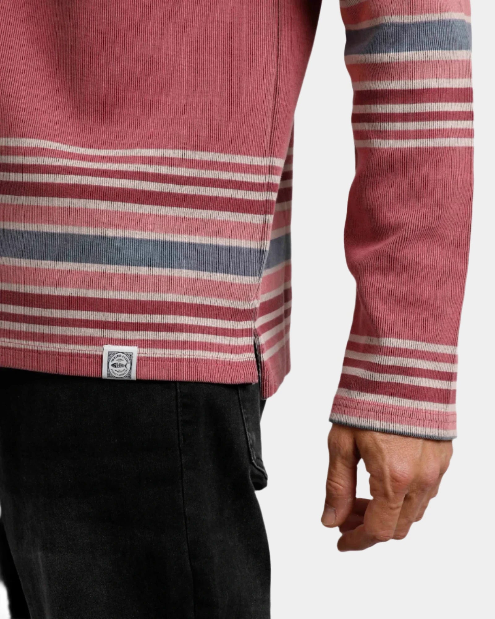 Caudale Baked Apple Heavyweight Stripe Rib Rugby Shirt