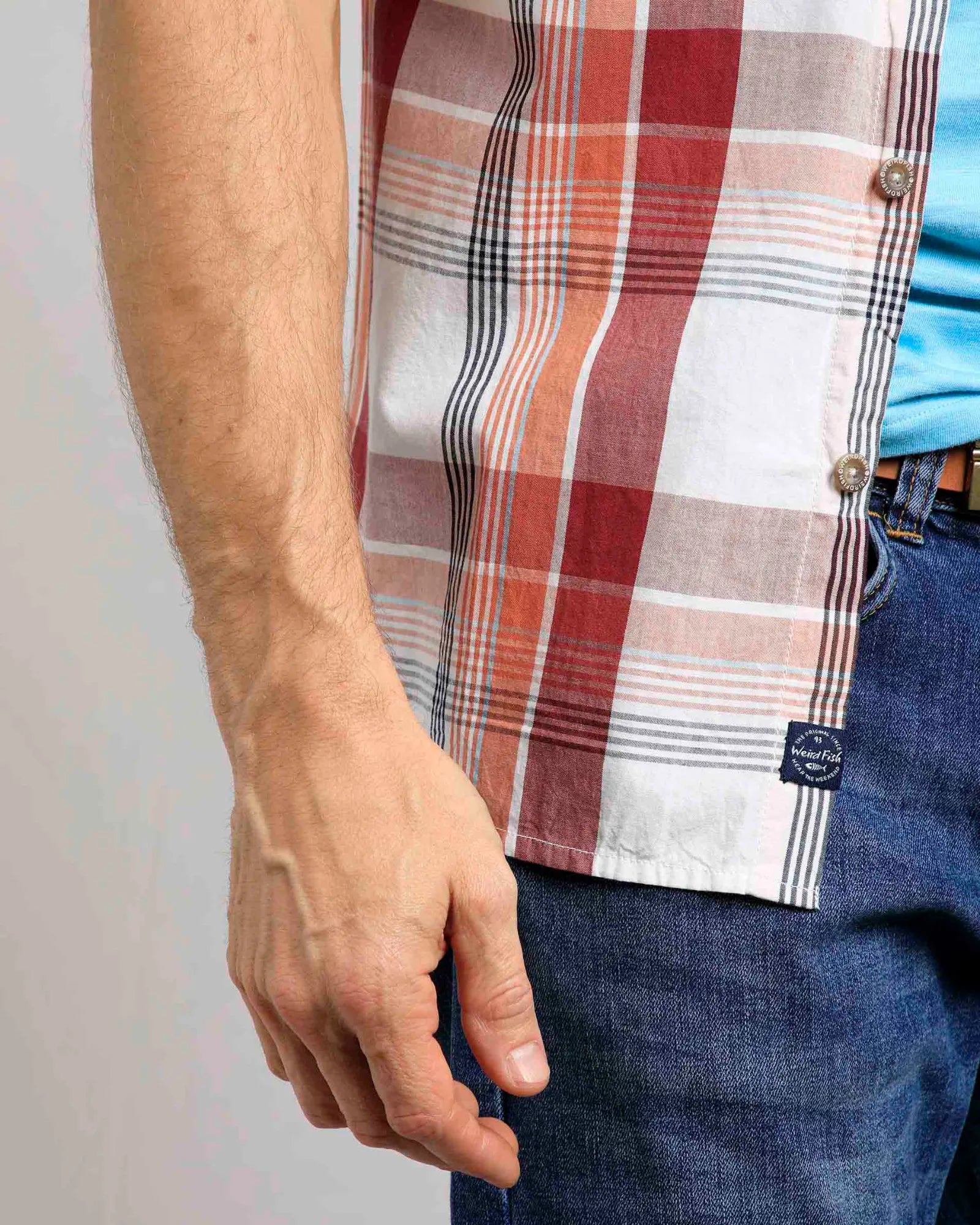 Judd Chilli Red Short Sleeve Check Shirt