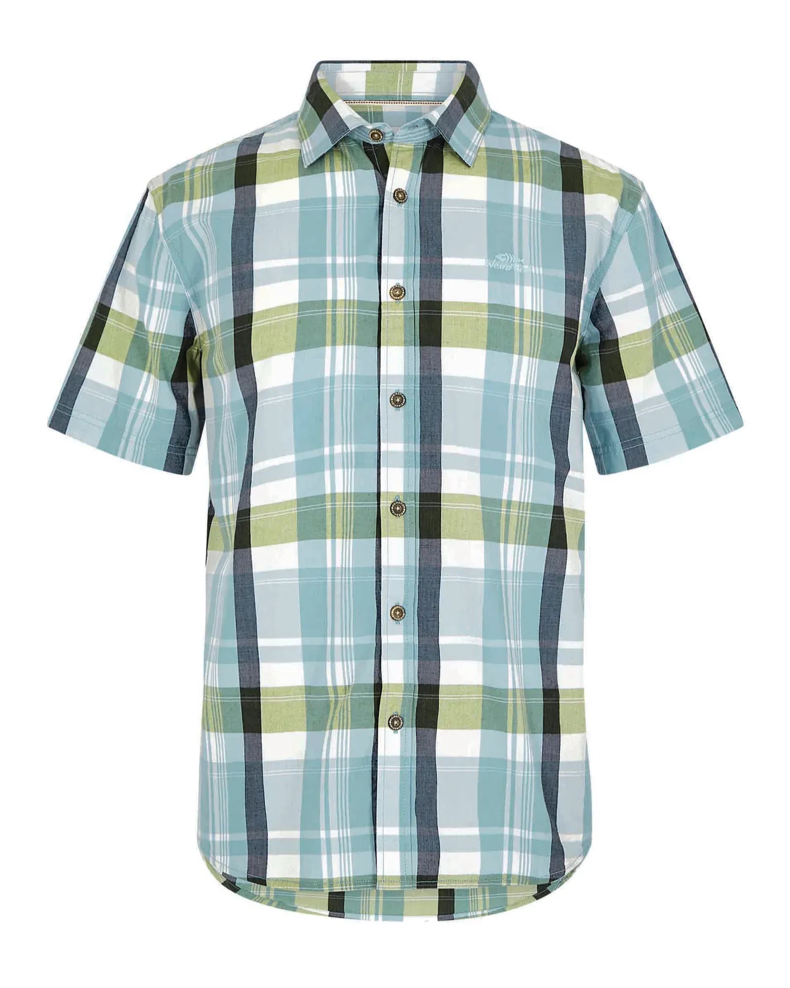 Judd Sky Blue Short Sleeve Check Shirt