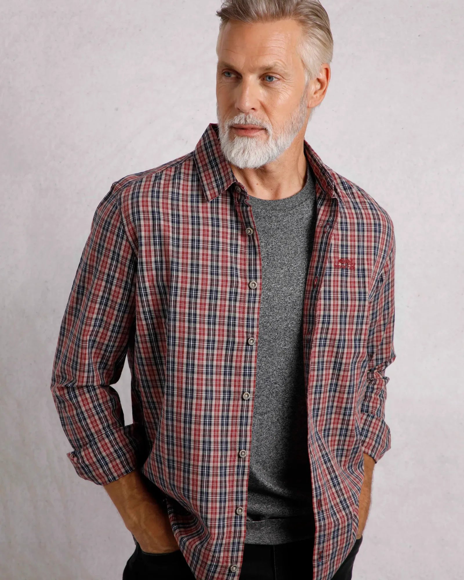 Lando Nut Long Sleeve Check Shirt