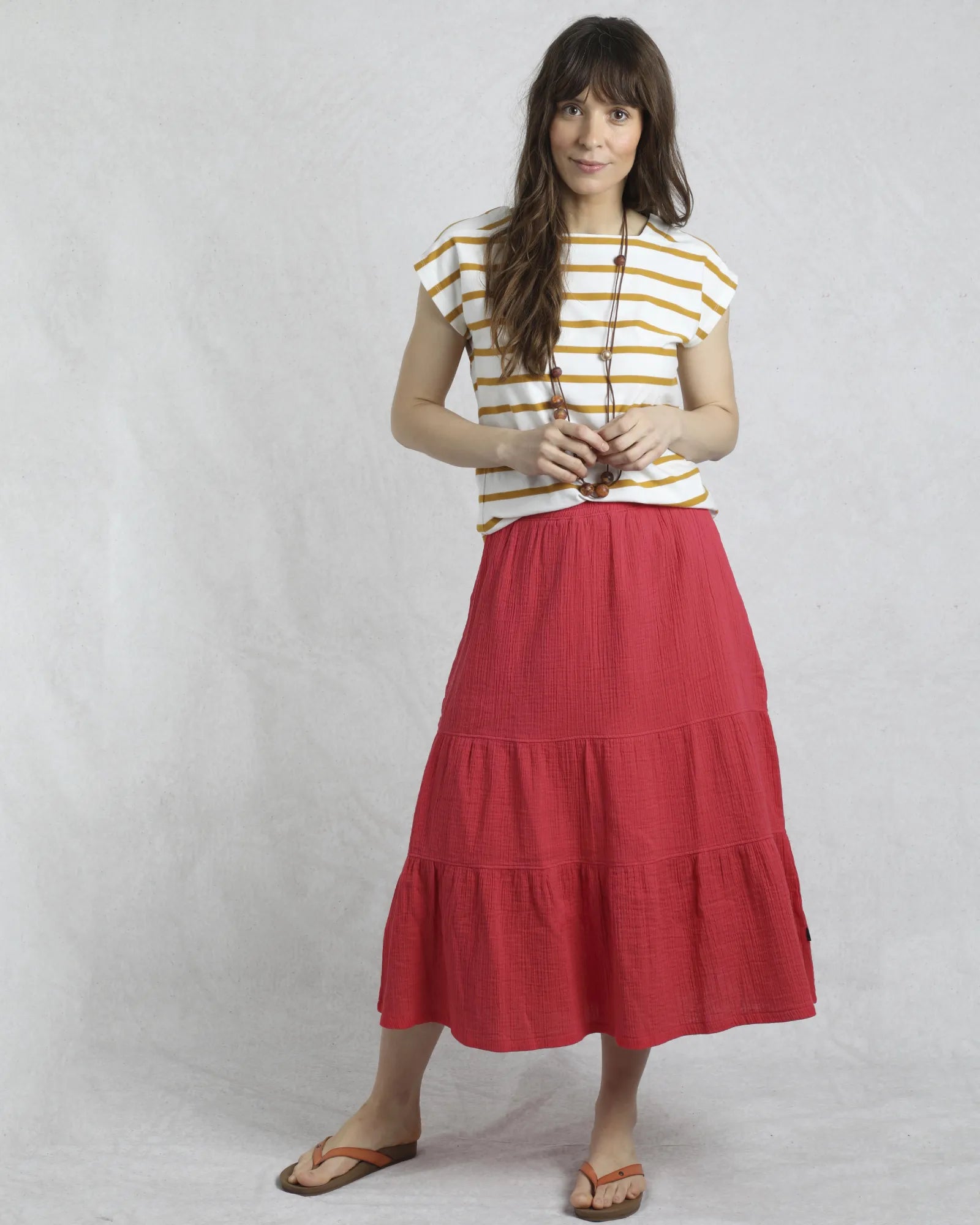 Lathika Skirt - Crimson