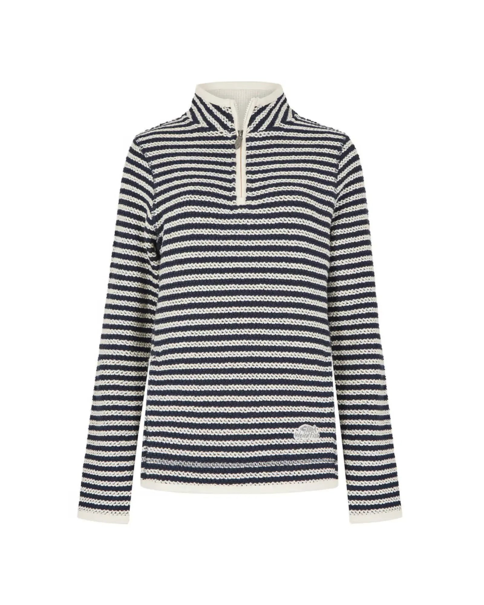 Meadow Ecru Eco 1/4 Zip Stripe Macaroni