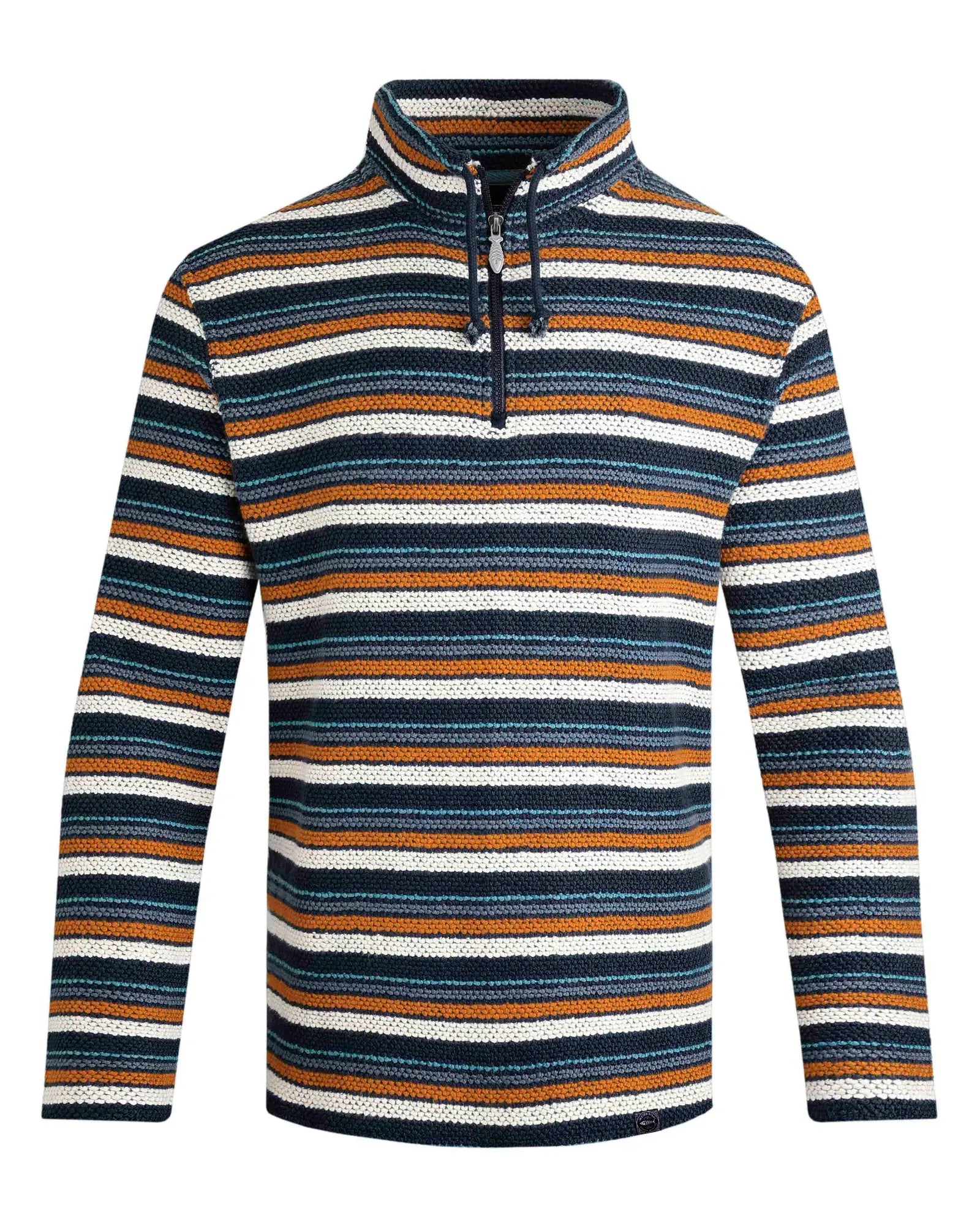 Oscar Navy 1/4 Zip Stripe Kierra Eco Macaroni