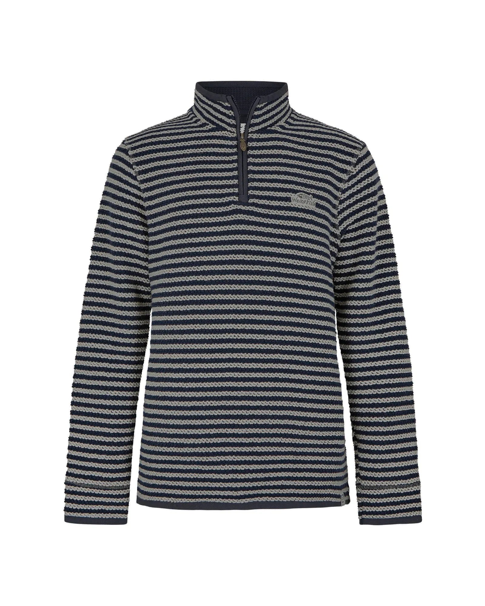 Shorling Frost Grey 1/4 Zip Stripe Eco Macaroni Sweatshirt