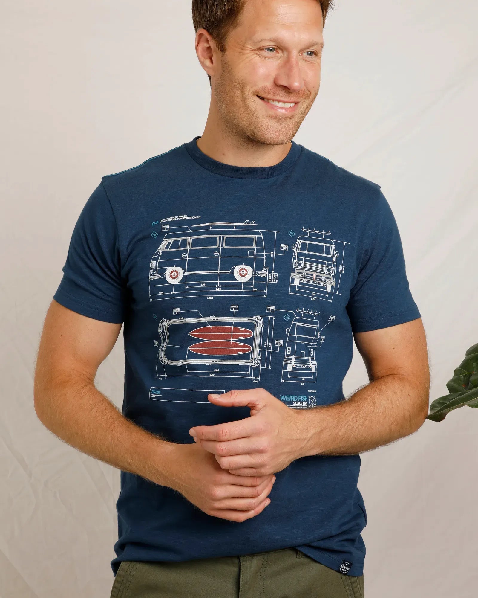 Van Kit Organic Graphic T-Shirt - Federal Blue