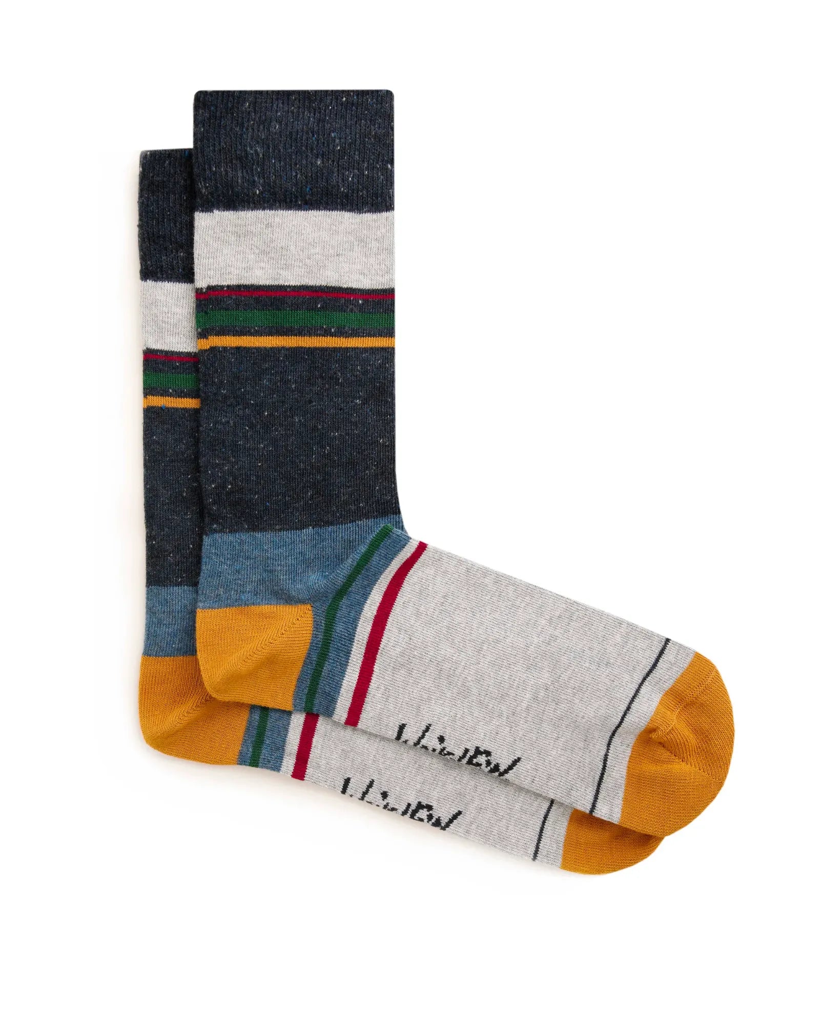 Wyatt Eco Stripe Socks Multi Pack - Denim
