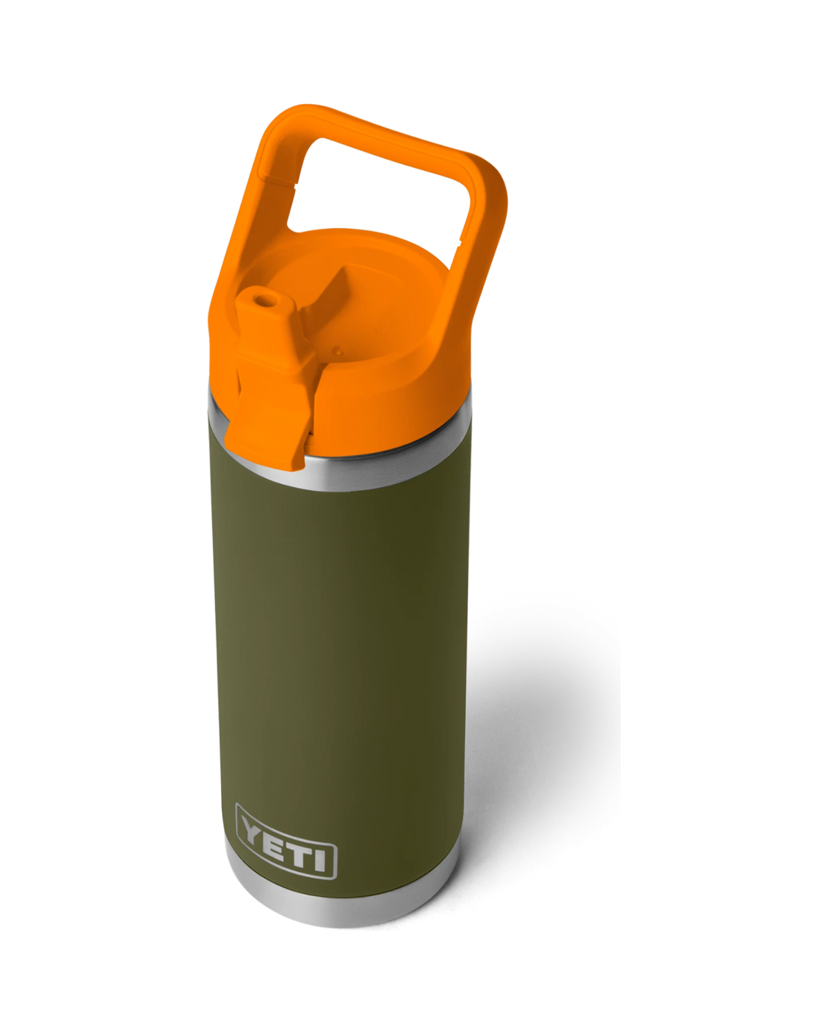 Rambler 18 oz Colour Straw Bottle - Olive/King Crab