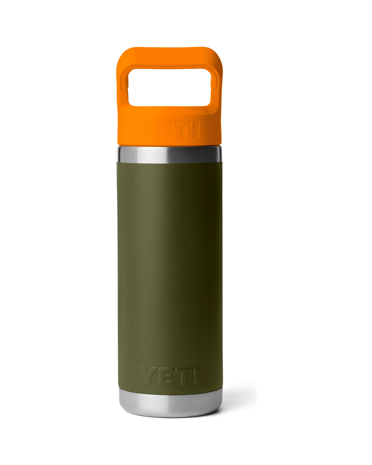 Rambler 18 oz Colour Straw Bottle - Olive/King Crab