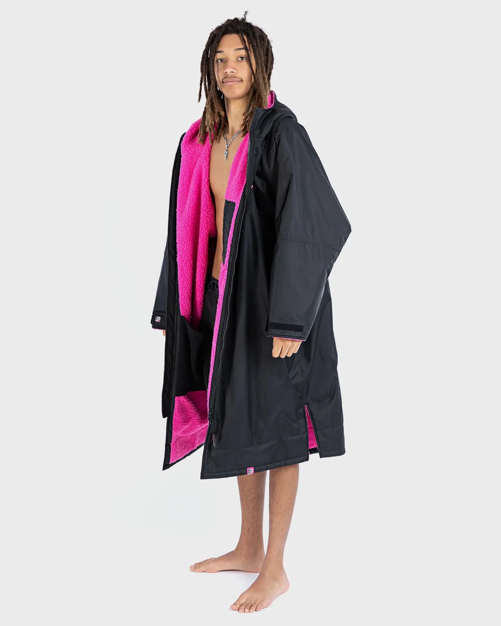 dryrobe Advance Long Sleeve - Black/Pink