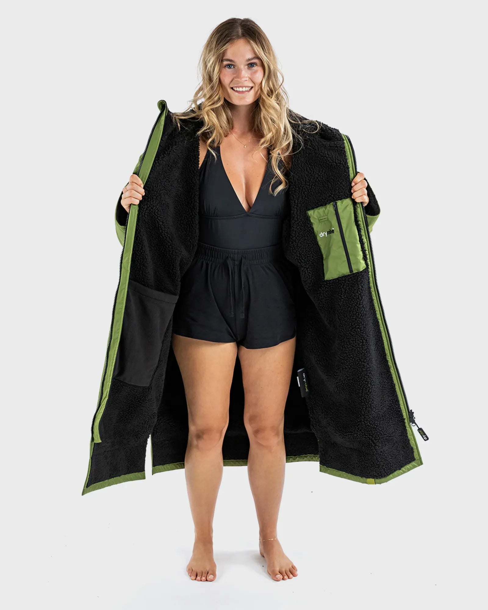 dryrobe Advance Long Sleeve - Forest Green/Black