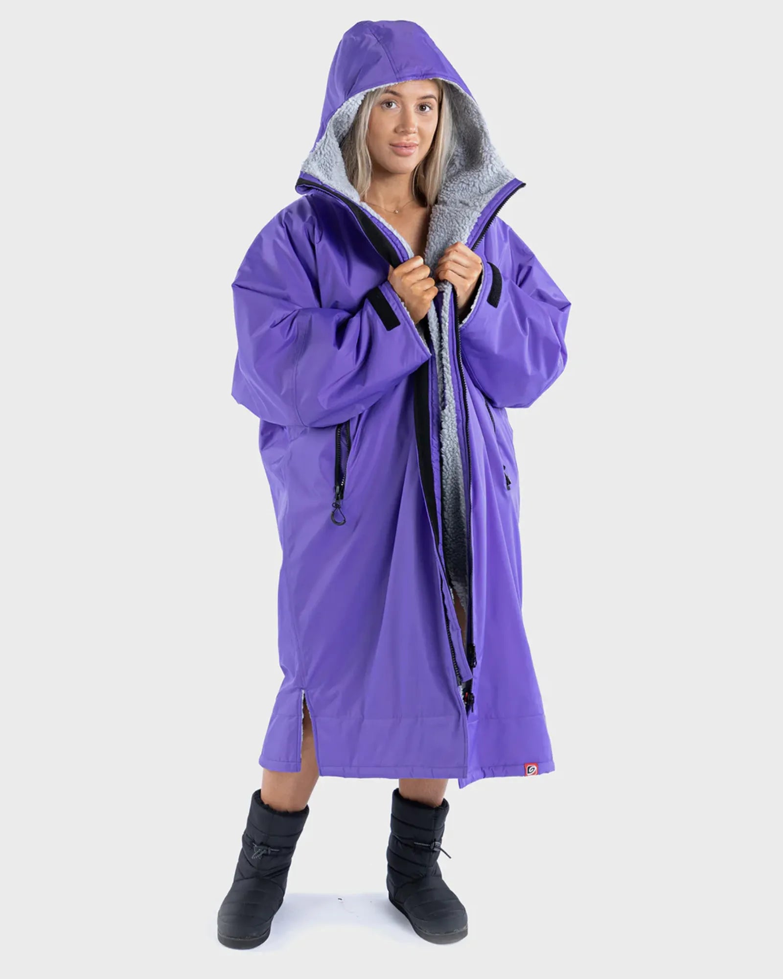 dryrobe Advance Long Sleeve - Purple/Grey