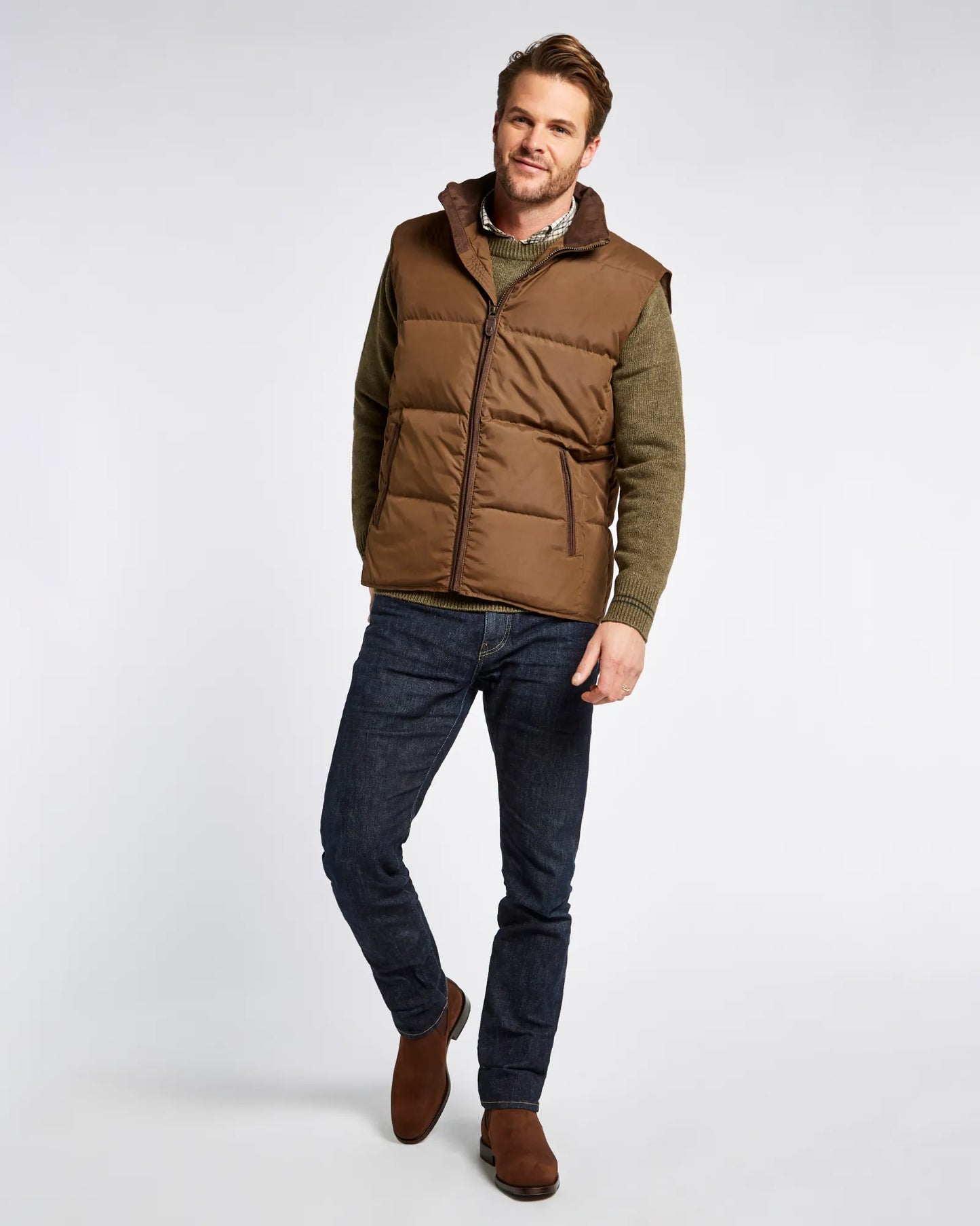 Graystown Down Gilet - Walnut