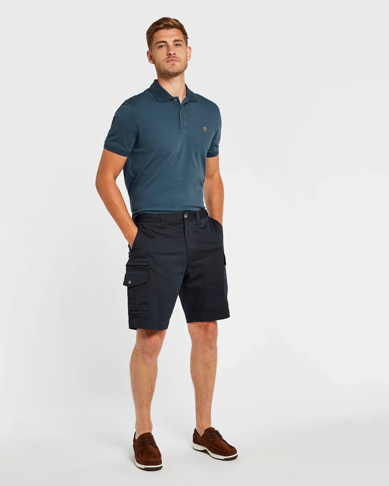 Dark blue khaki shorts hotsell
