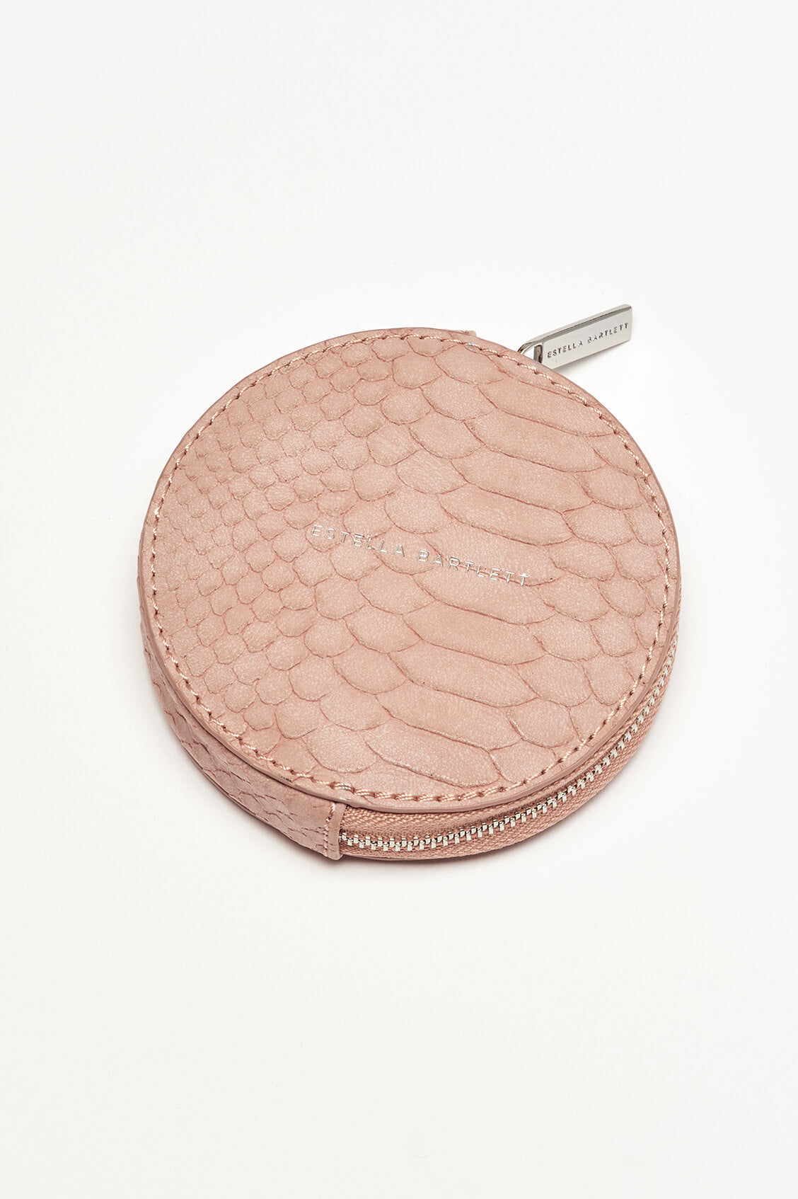 Circle Coin Purse - Blush Snake