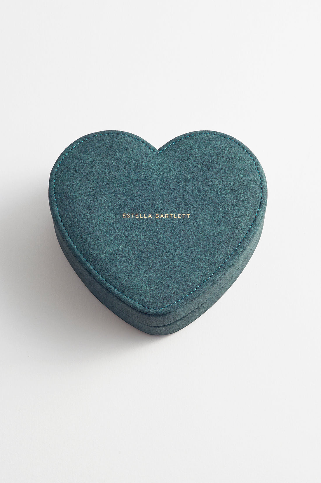 Heart Jewellery Box - Teal Velvet