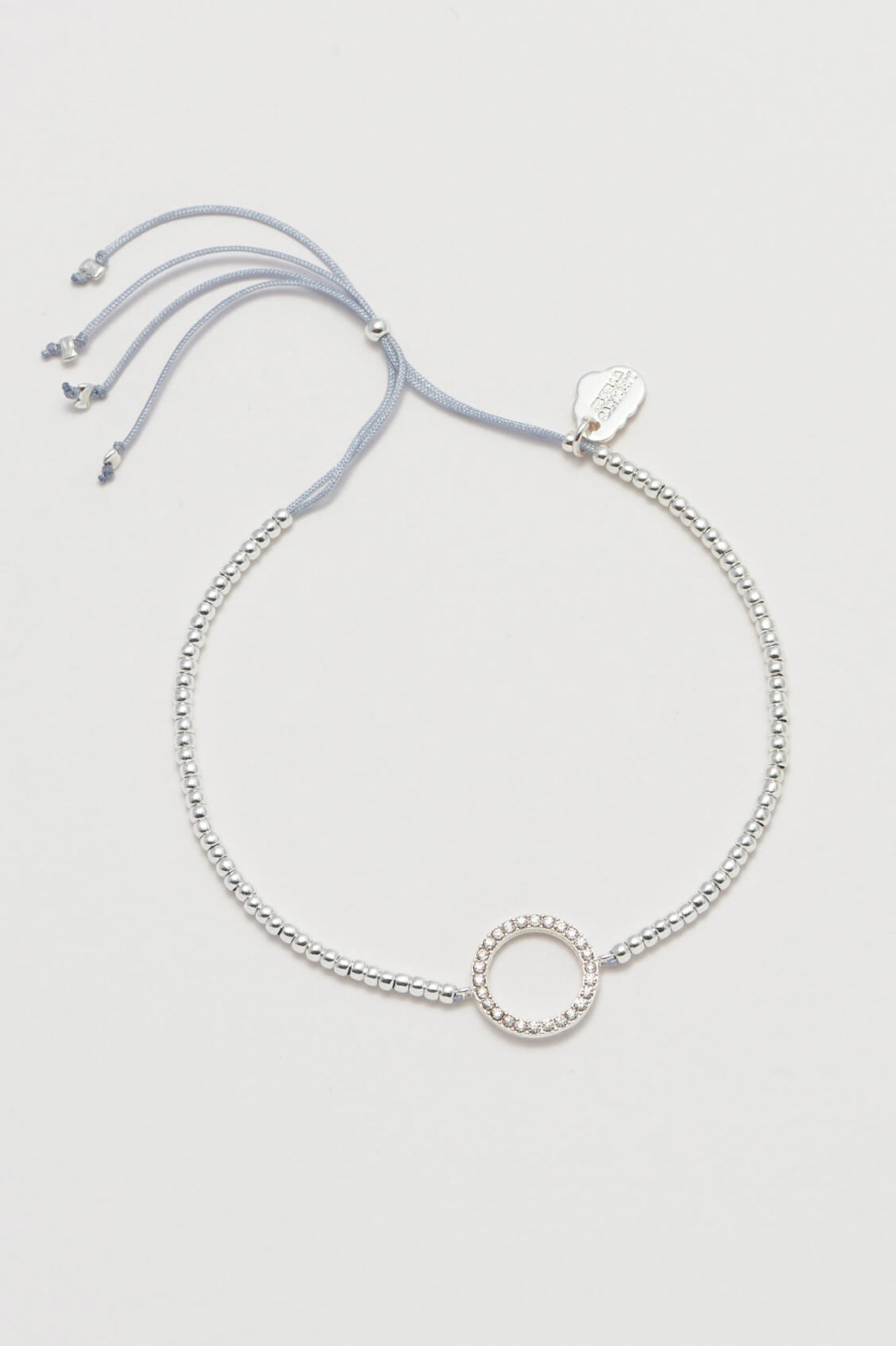Louise CZ Circle Bracelet - Silver Plated