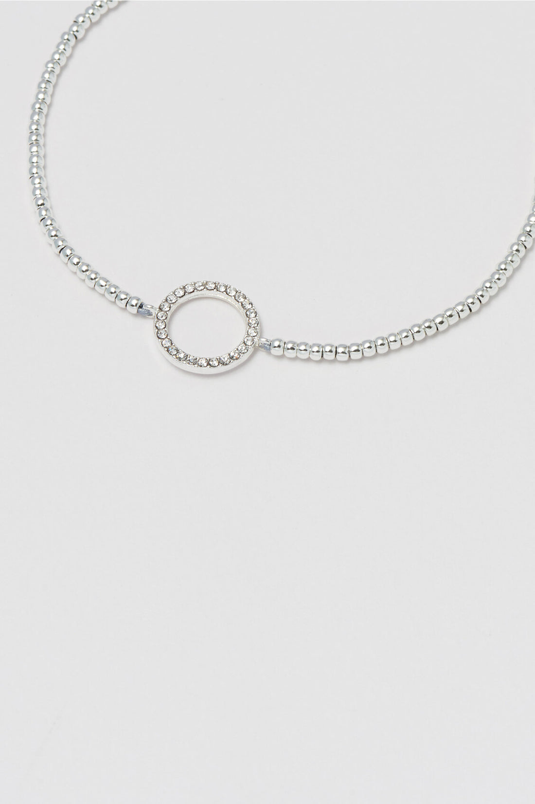 Louise CZ Circle Bracelet - Silver Plated